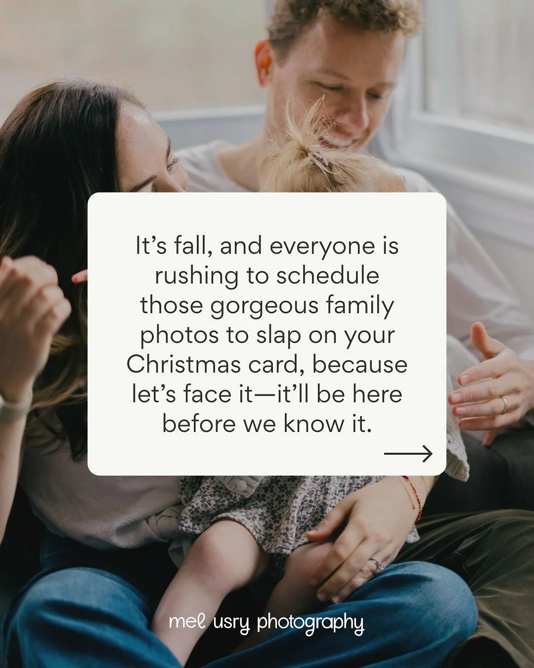 I know what you&rsquo;re thinking&hellip; &ldquo;I&rsquo;m too busy for a fall family photo shoot.&rdquo;

What if the most perfect session for your family is one where you don&rsquo;t have to schedule anything extra at all? 

👉Swipe to find out why