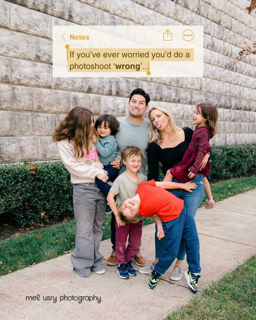 A lot of families worry they&rsquo;d do a photoshoot wrong.⁠
⁠
They think they&rsquo;re not interesting enough.⁠
That their house isn&rsquo;t ready.⁠
That their kids won&rsquo;t cooperate.⁠
That they need to clean, prepare, perform&hellip; or somehow