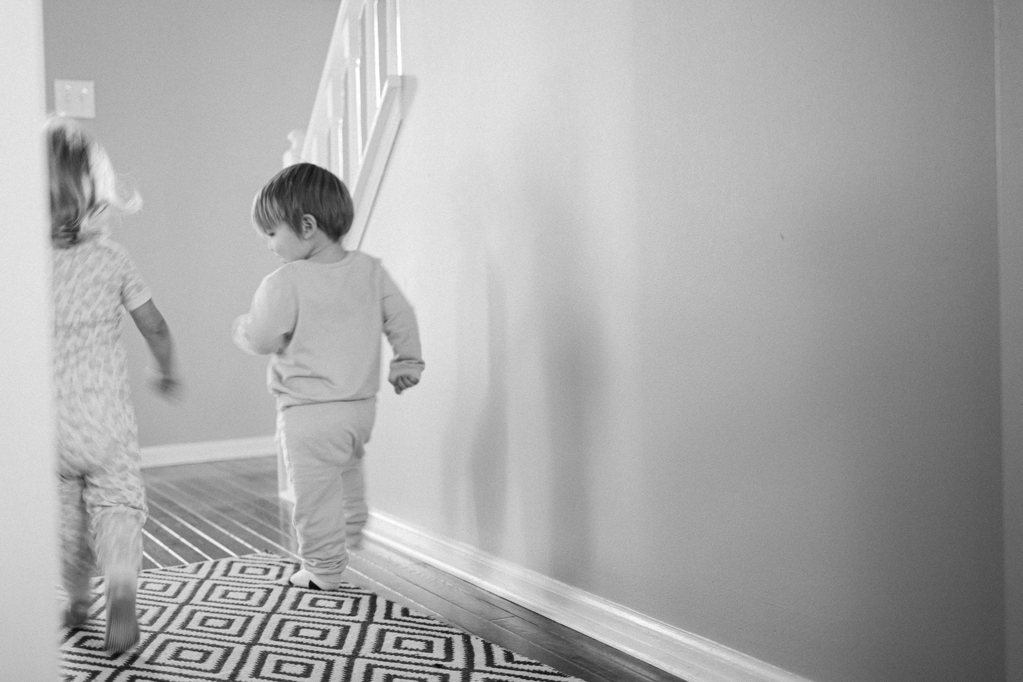 Give me the sound of tiny feet running down the hallways filled with uncontrollable giggles on a Sunday morning.