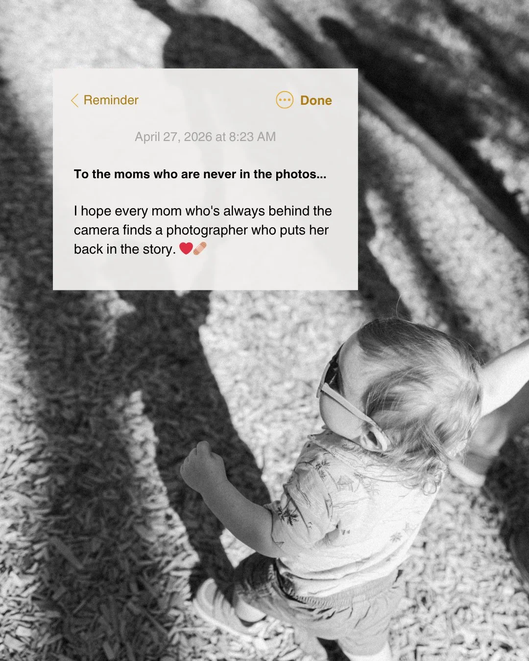 A reminder you didn't know you needed. 🩷⁠
You are the one who remembers everything. The songs, the routines, the way they smelled right after bath time. You are the keeper of the story.⁠
But who's keeping you in it?⁠
You're so busy making sure every