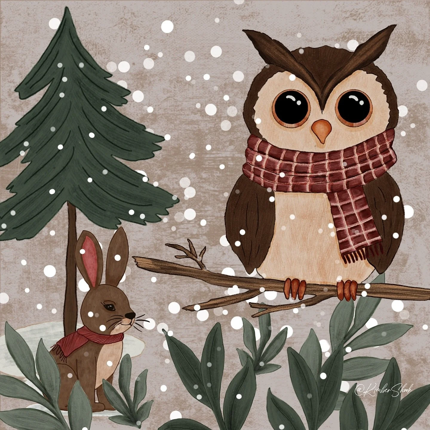 Part of my Owl and Friends Collection. Created in Procreate!