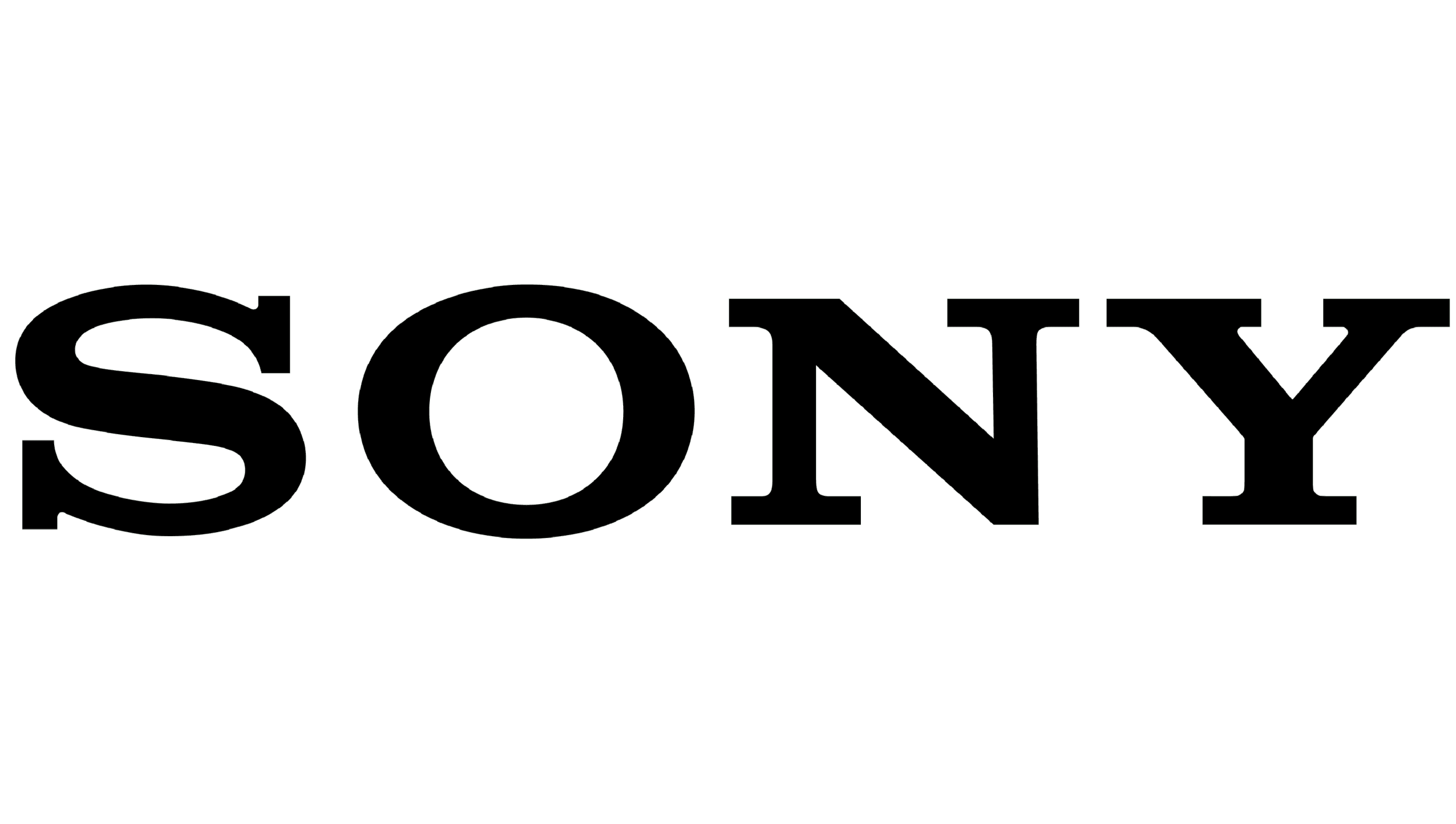 Logo du mot 'SONY' en grandes lettres noires.