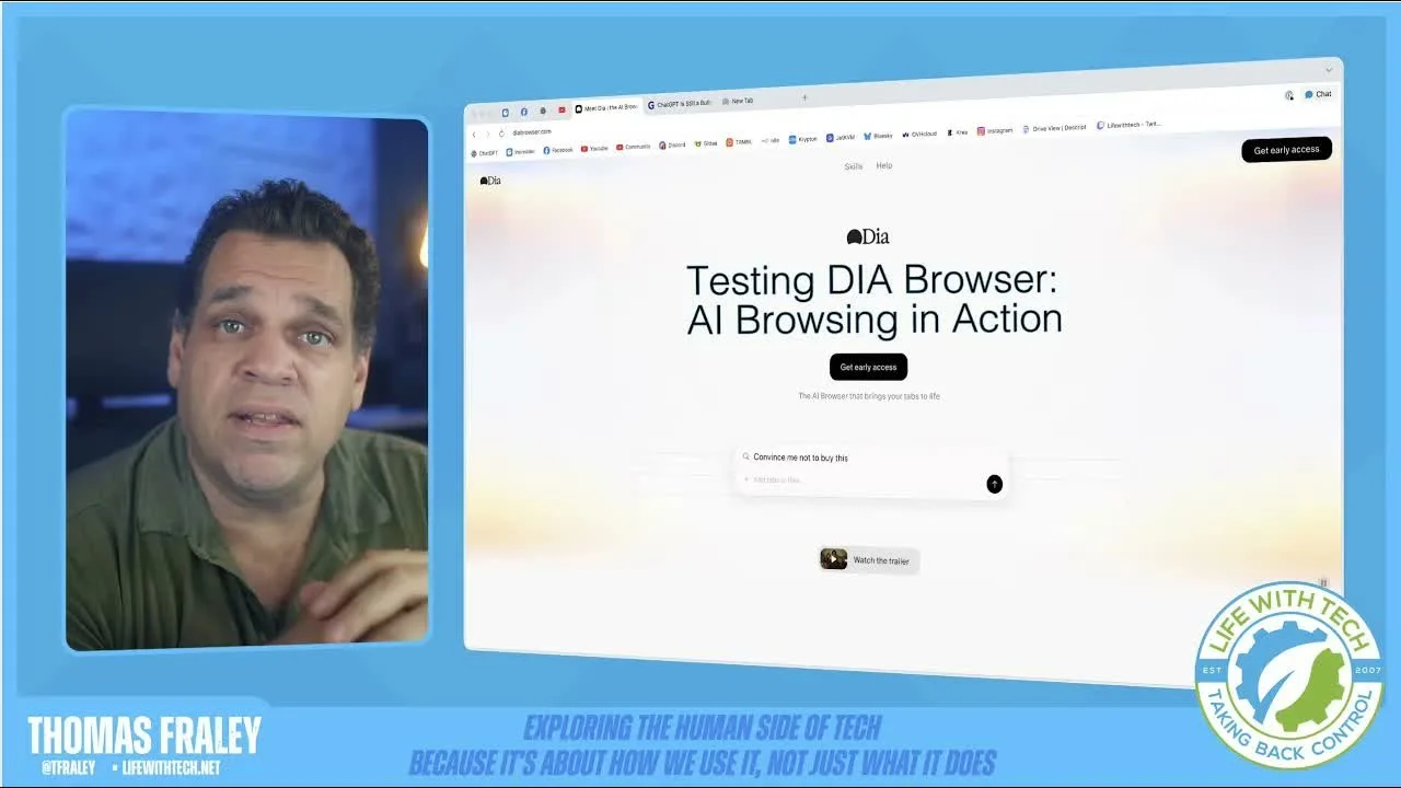Testing DIA Browser: AI Browsing in Action