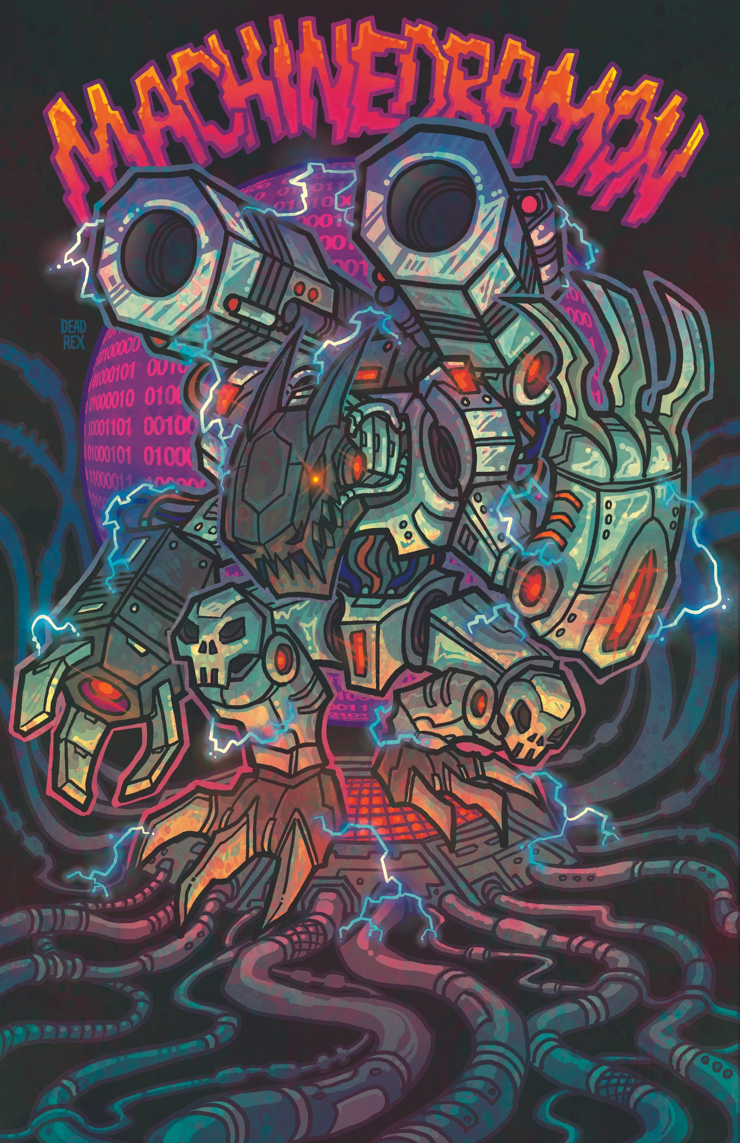 Maniacal Machinedramon!! 11x17 holographic print