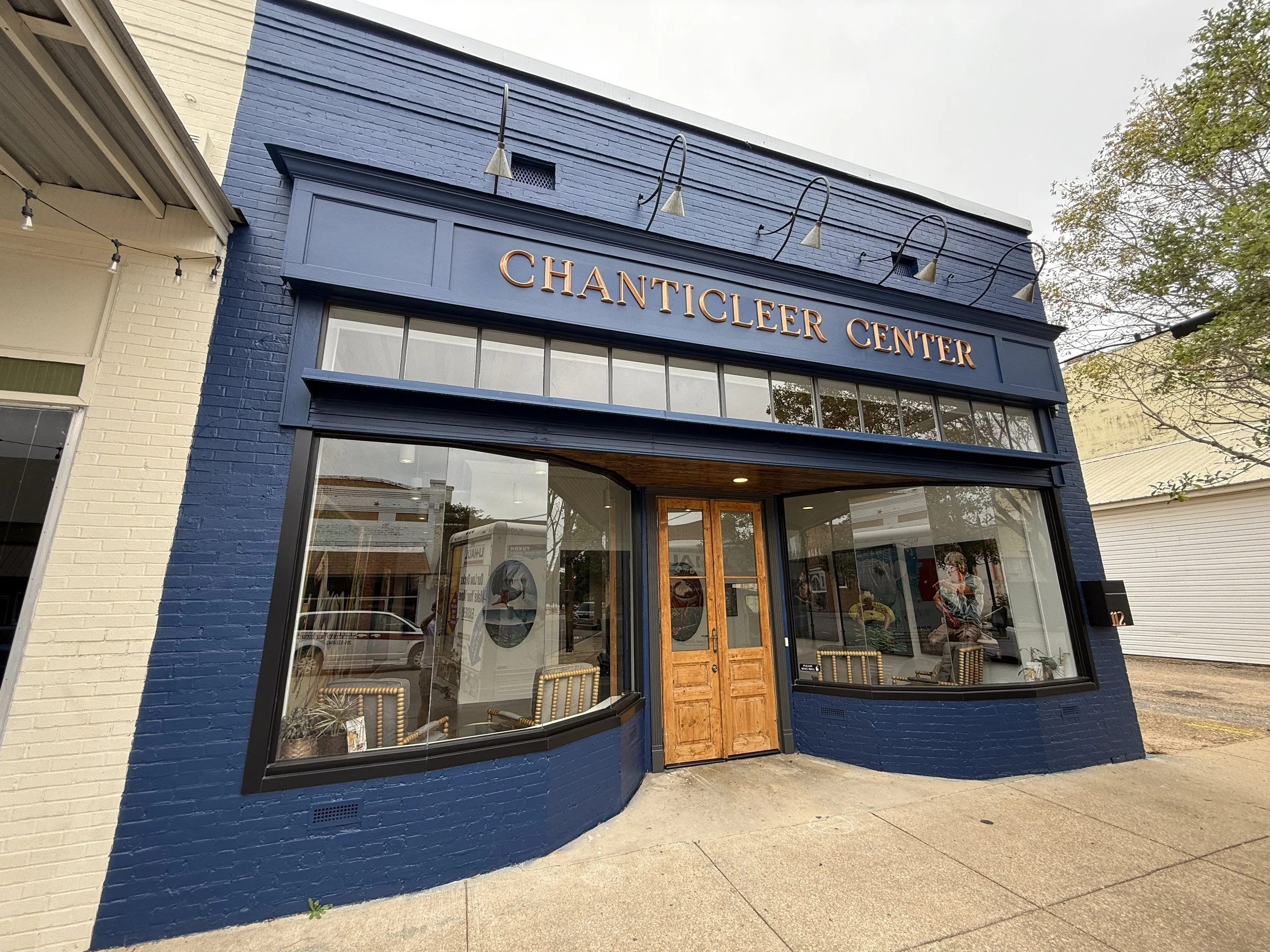Exterior of the Chanticleer Center in downtown Demopolis, Alabama, home to a permanent collection of Banks Compton's paintings and mural photography.