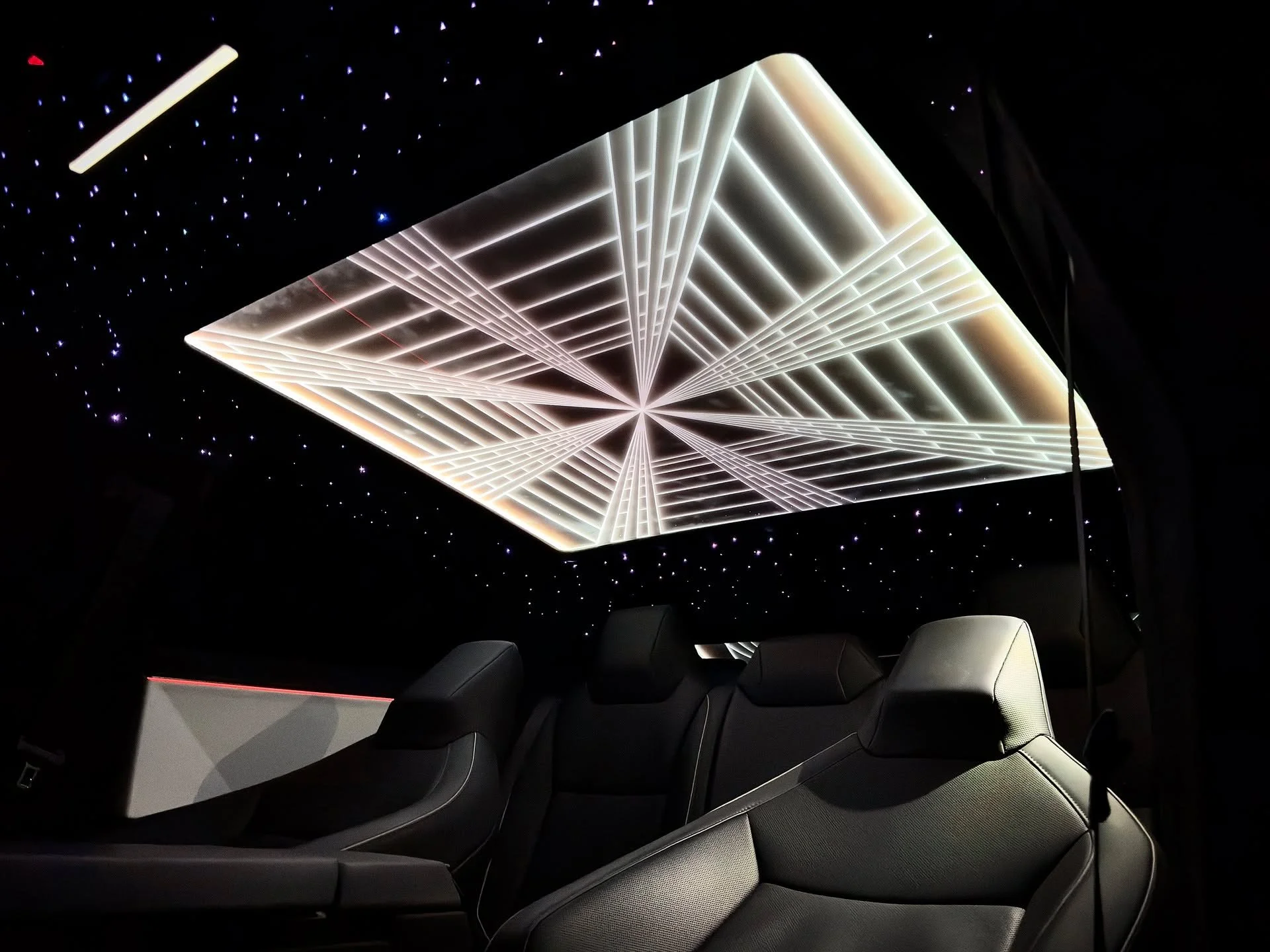 Cybertruck Foundation Series with Starlights &amp; Custom Moonroof Canopy 🌌  🔹Cybertruck Stars starting at $1499.99
🔹Buy Now, Pay Later at 0% Interest
🔹Smooth, Flush, &amp; Invisible Design 🔹12-Month Warranty on all Services

You get the best wh