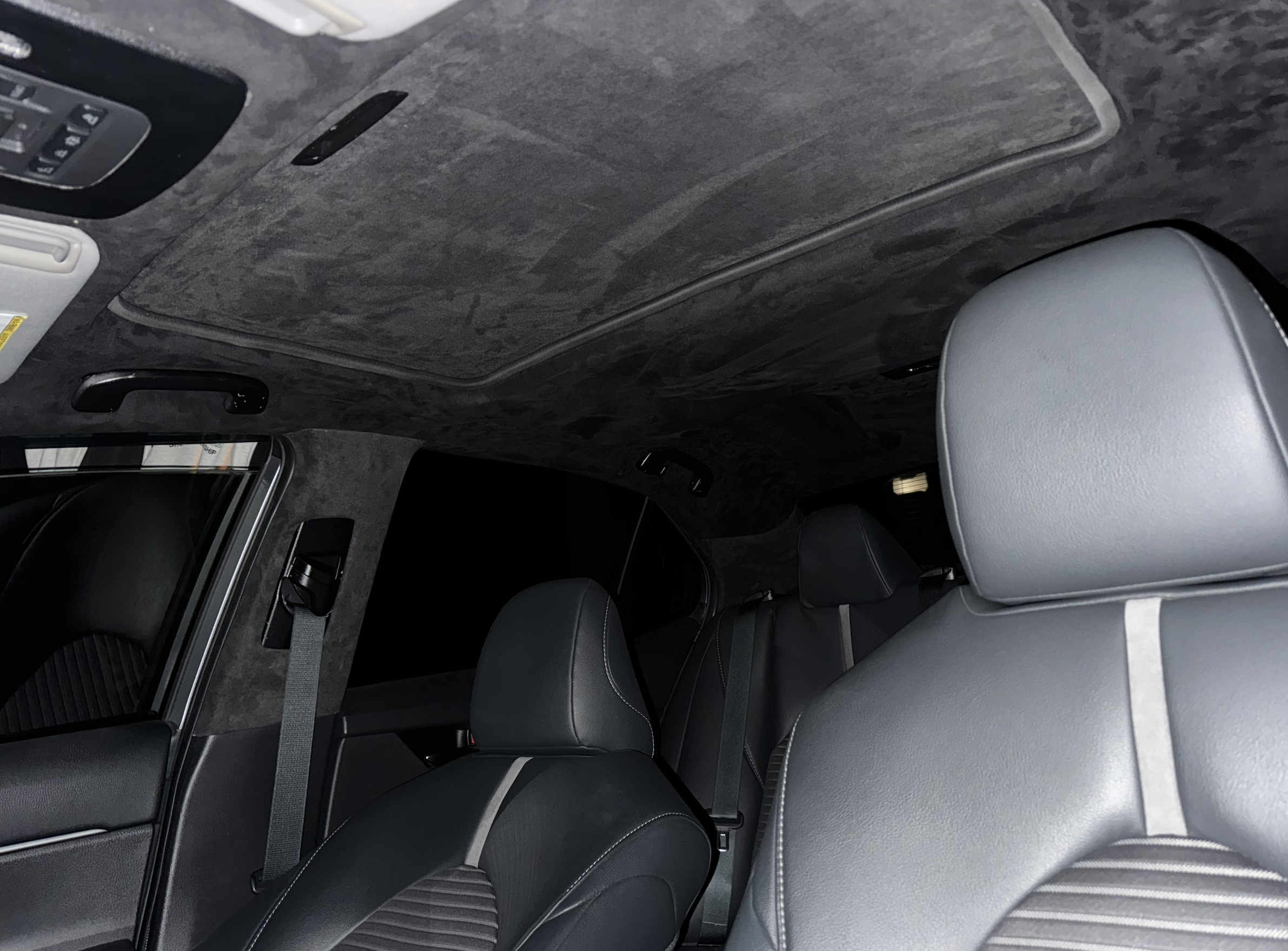 2019 Toyota Camry Suede Headliner Restore Sunroof Suede Restore by Tucson Arizona business Milky Way Interiors