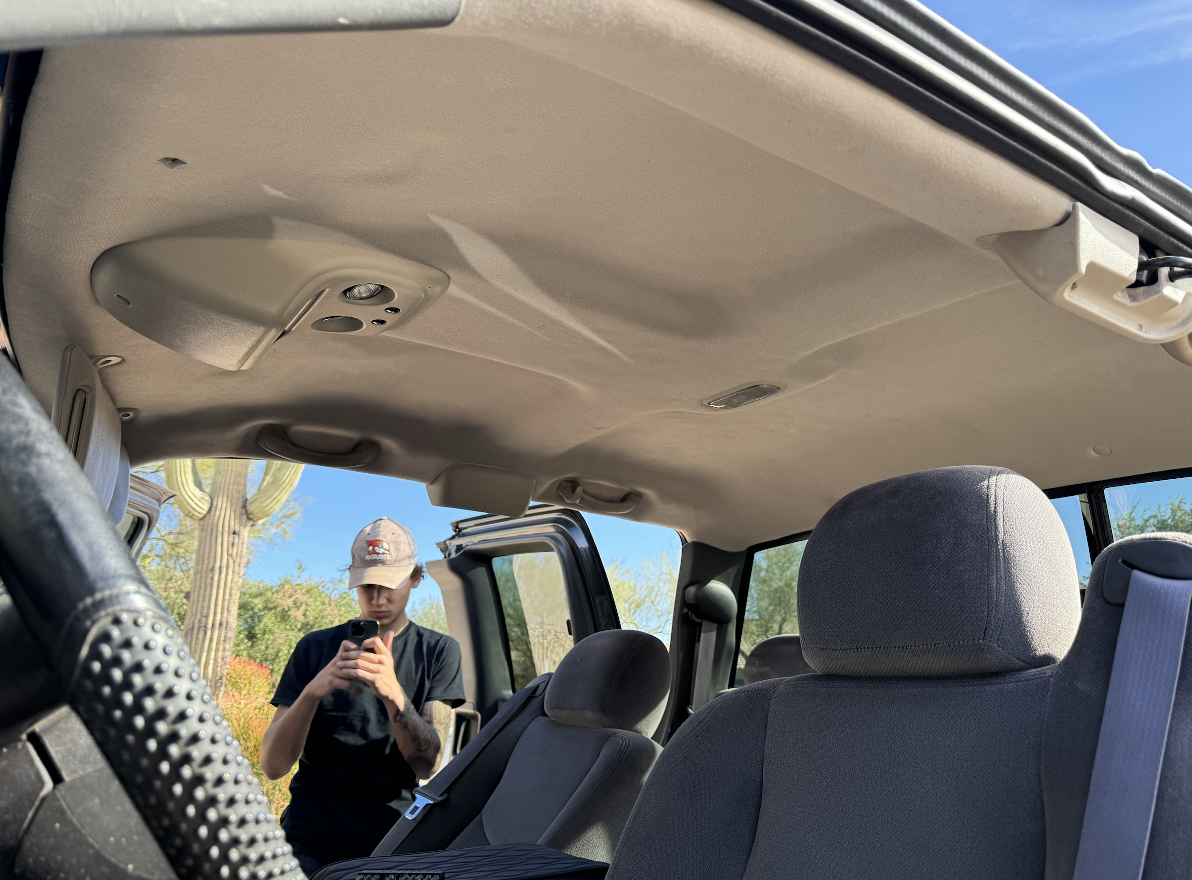 Chevy Duramax Headliner Restored by Tucson Arizona business Milky Way Interiors