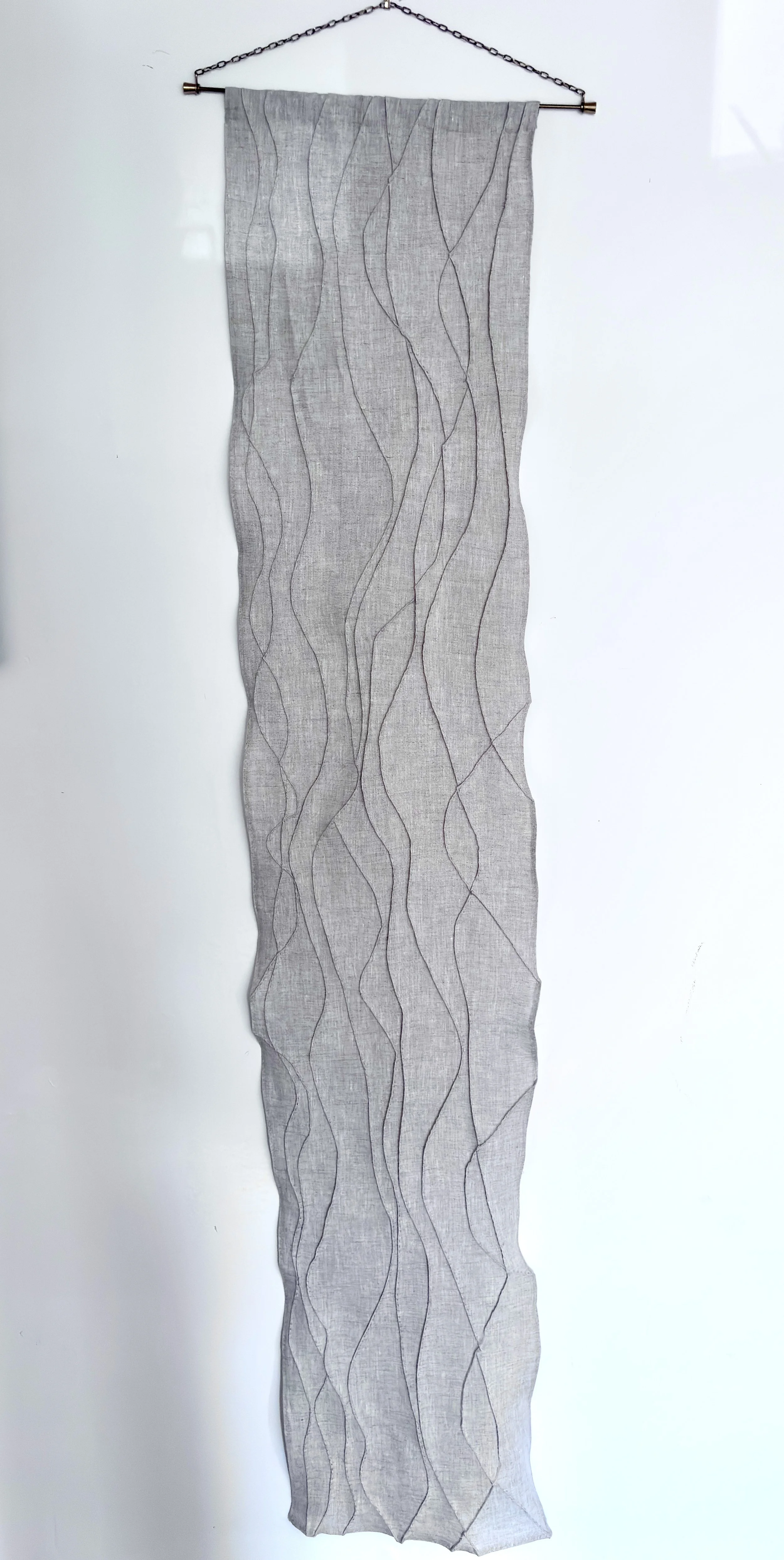 Linen, thread
60' x 11"
