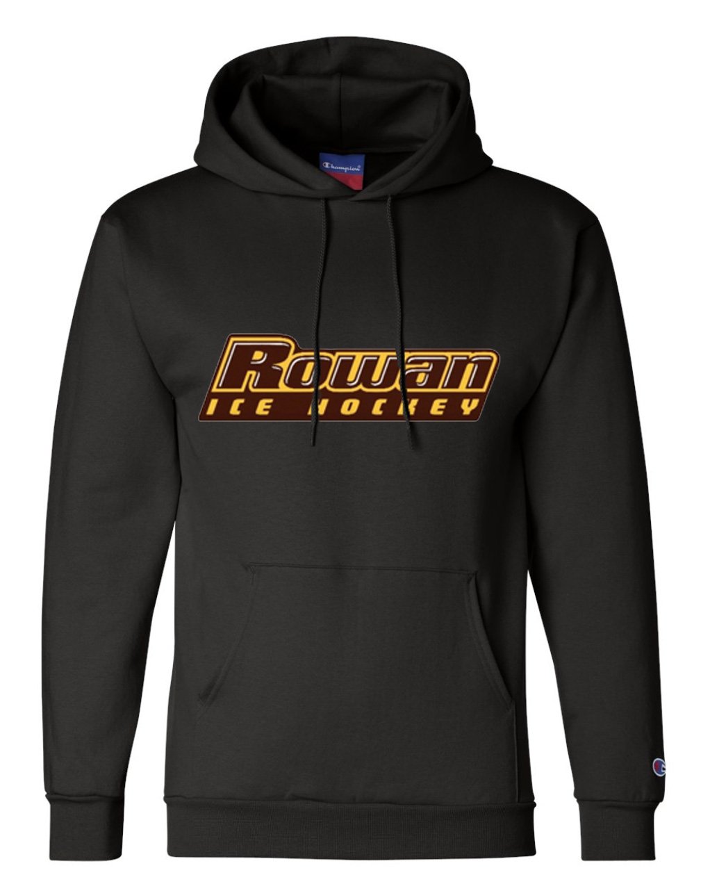 Champion Unisex Powerblend Hooded Sweatshirt s700 Black logo 2 main.jpg