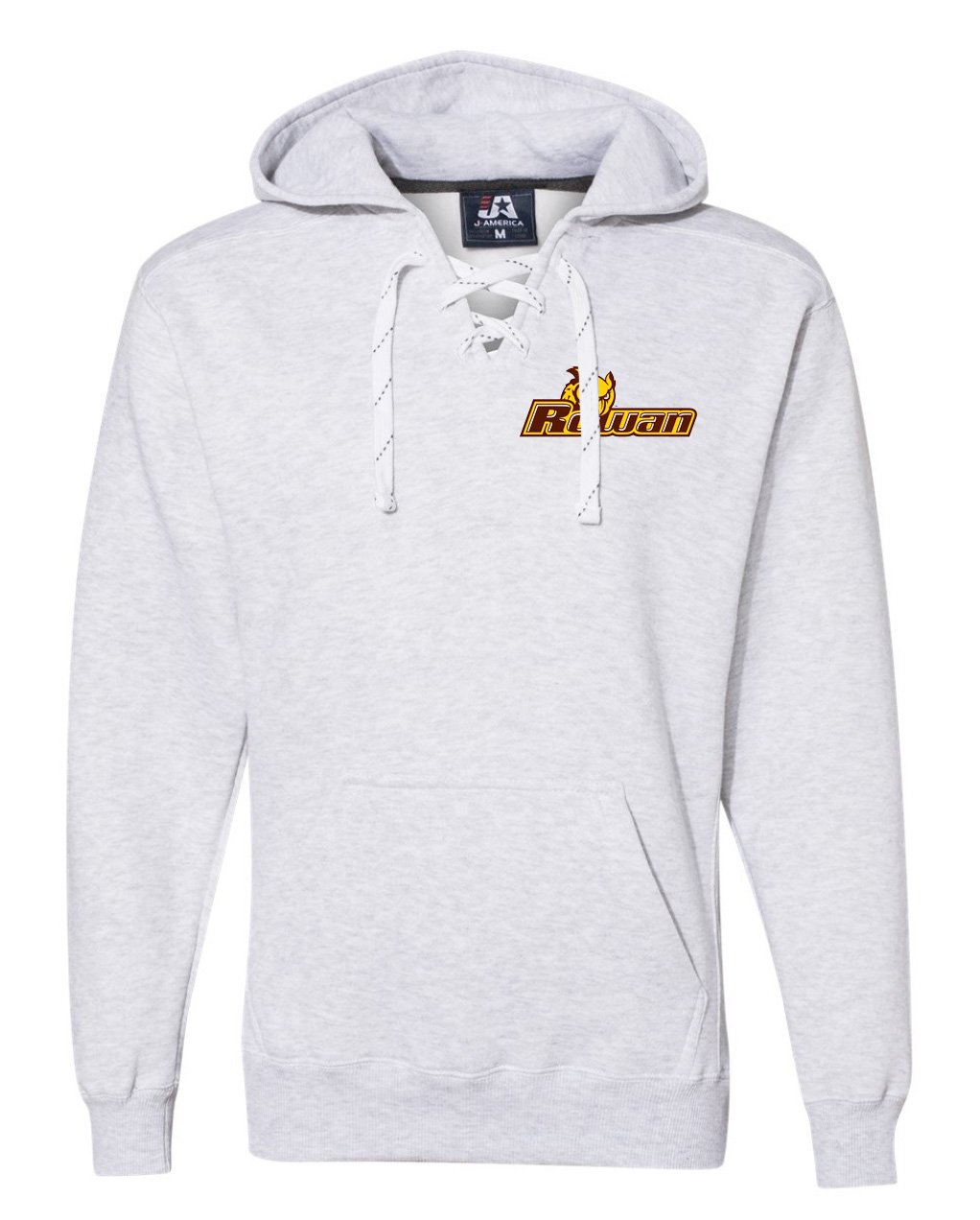 J America 8830 Lace Hooded Sweatshirt Ash pocket 1.jpg