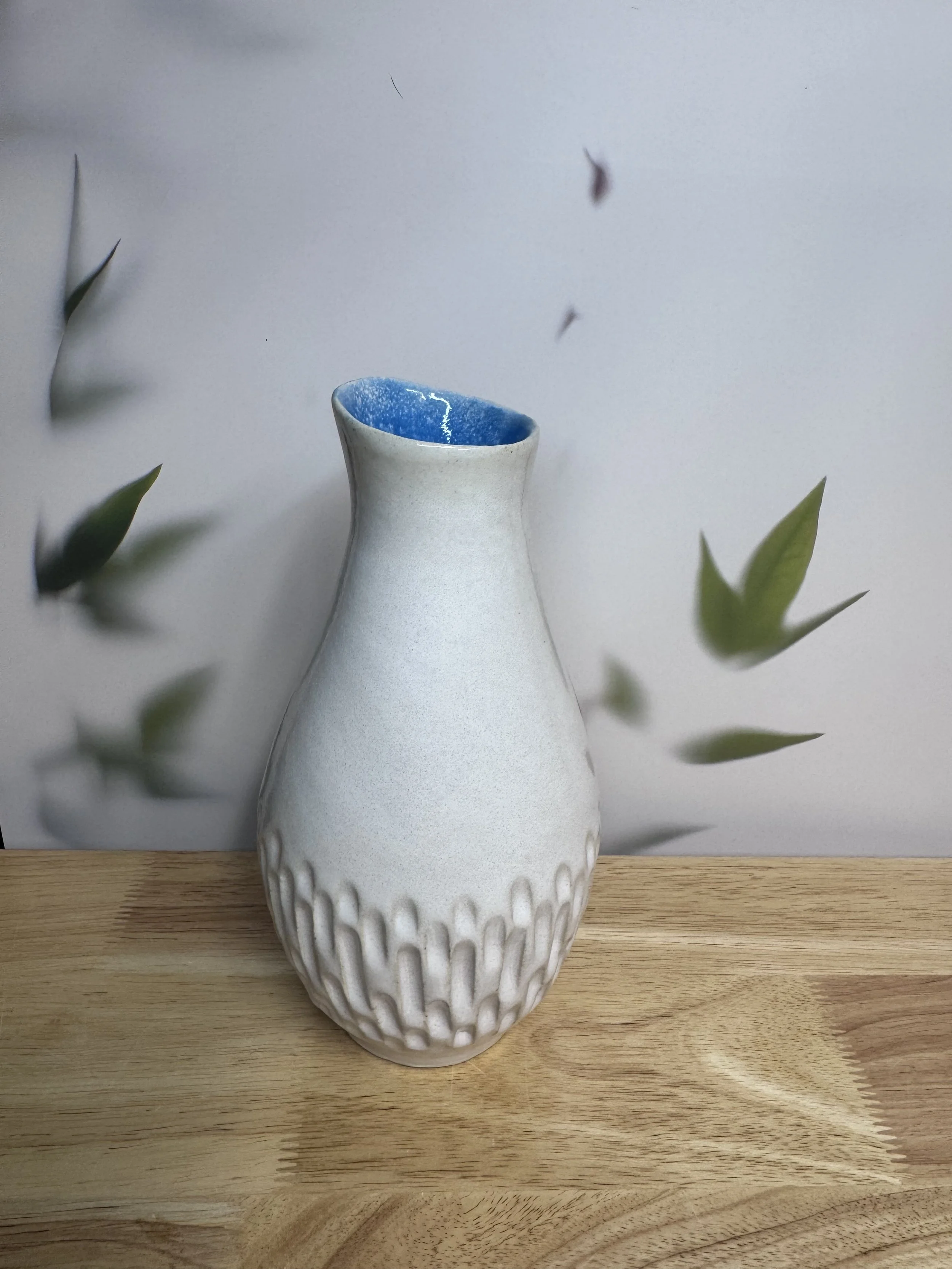 White Snowfall Vase
