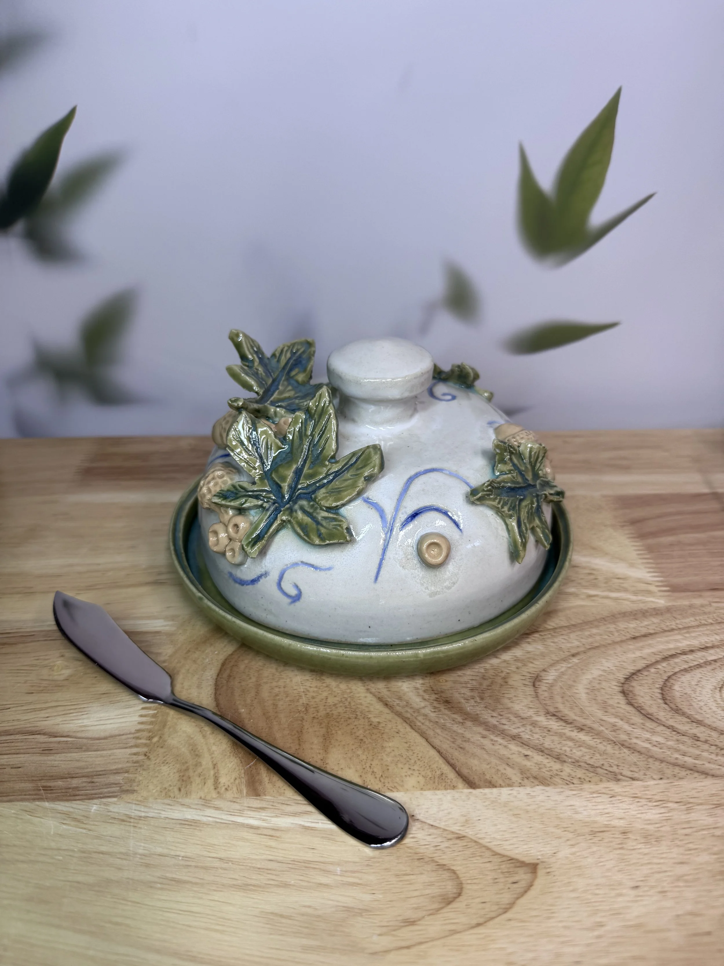 Oak & Acorn Butter Dish