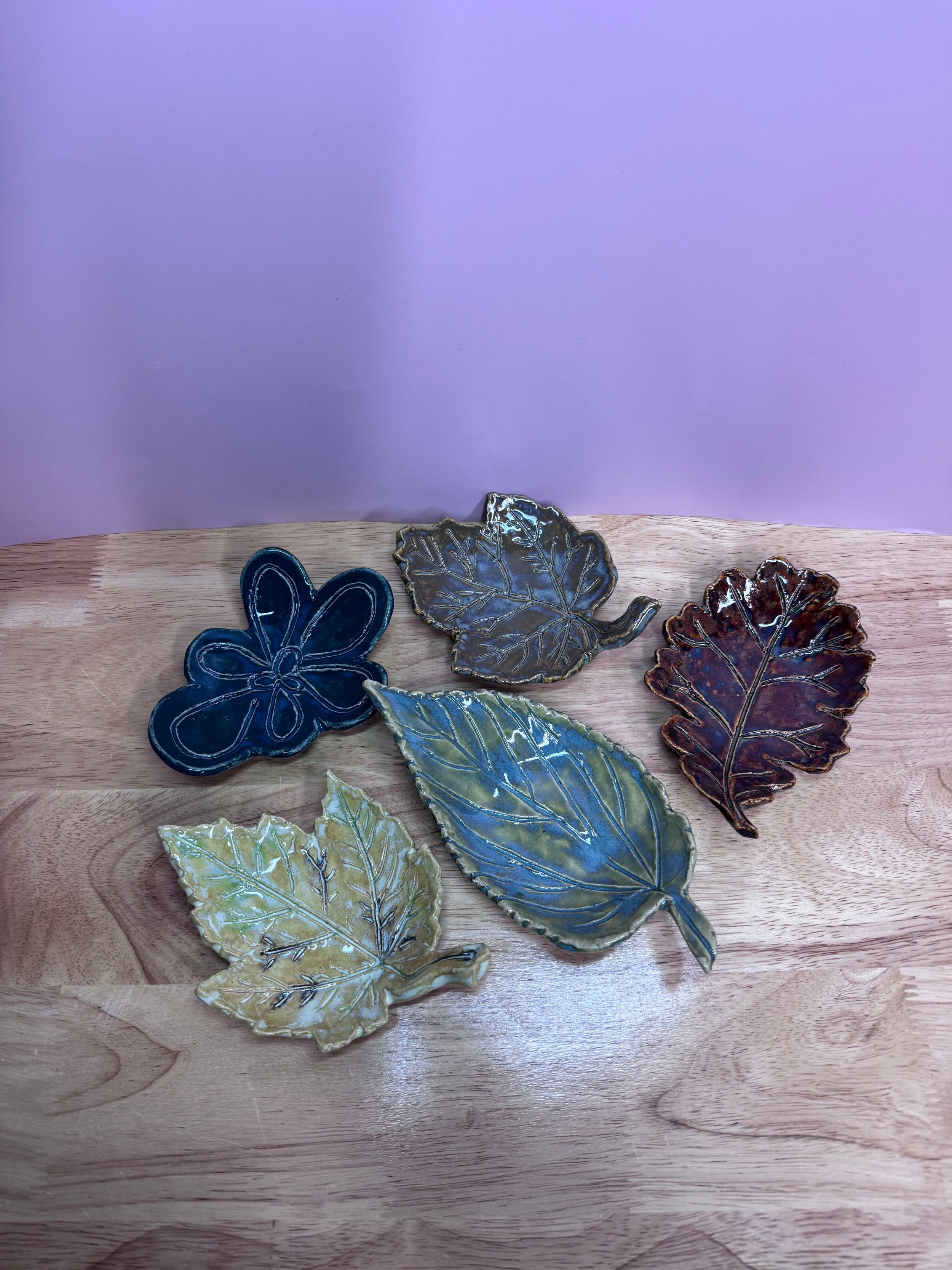 Hand Built Leaf Soap Dishes