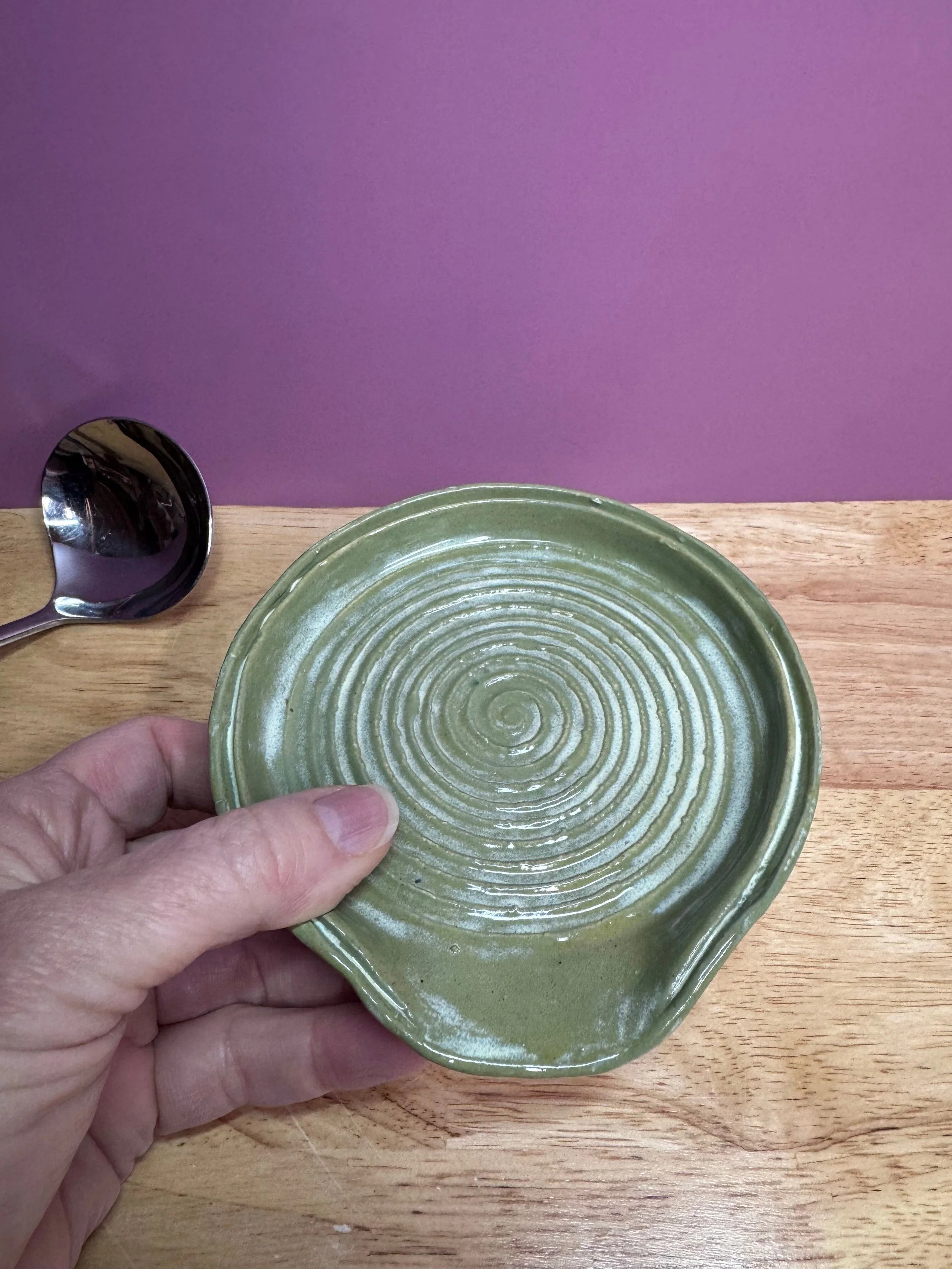 Moss Green Spoon Rest