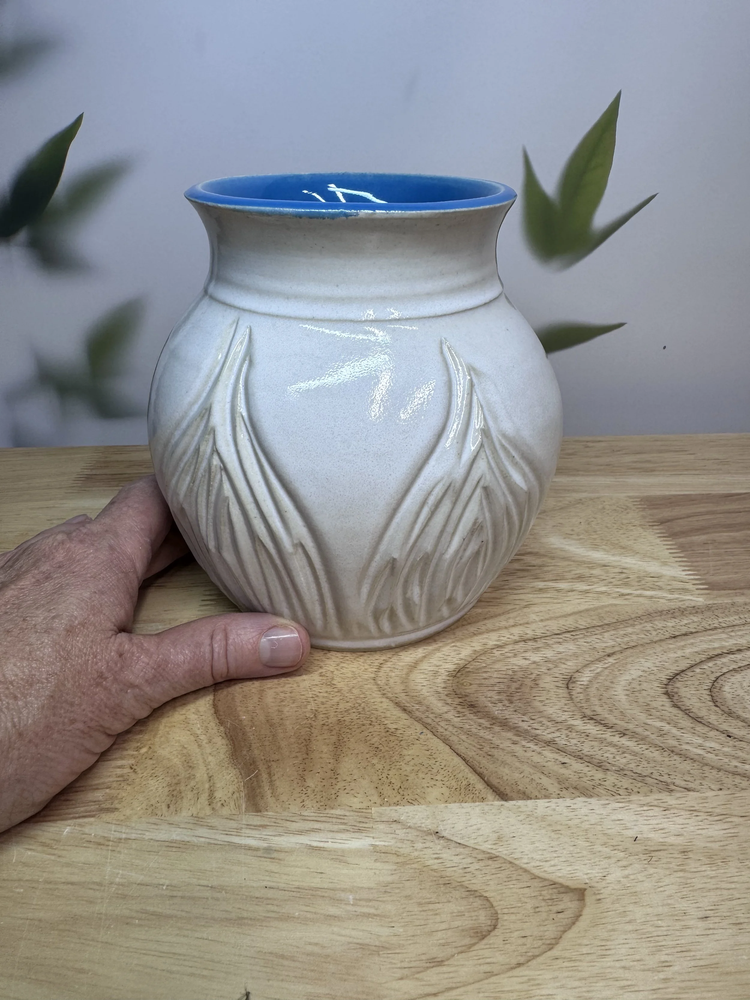 White Magnolia Vase (Short)