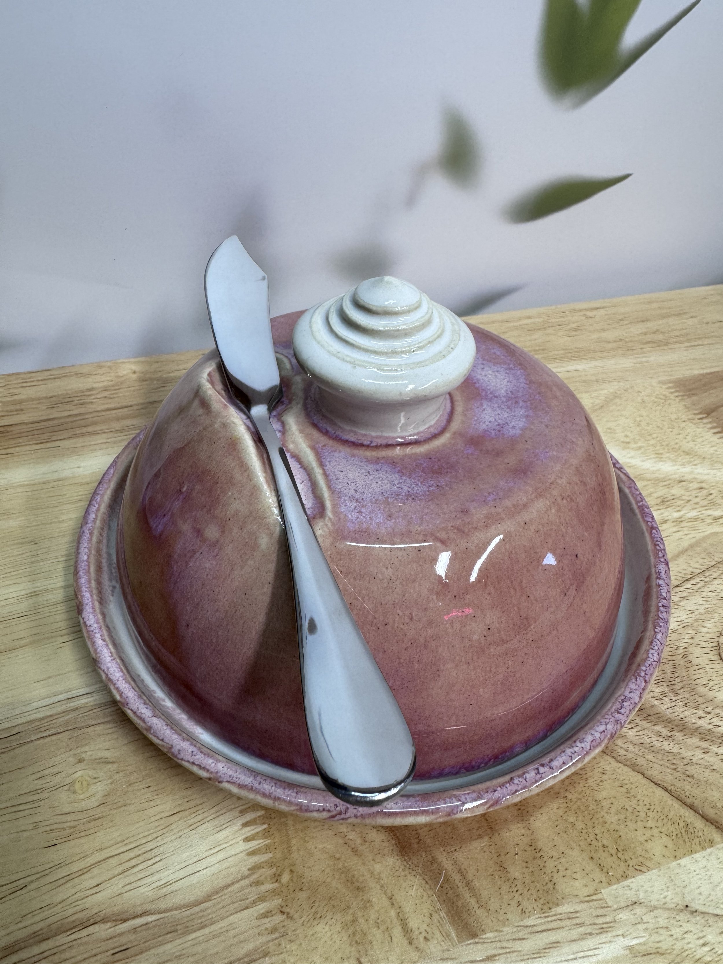 Soft Blush Butter Dish