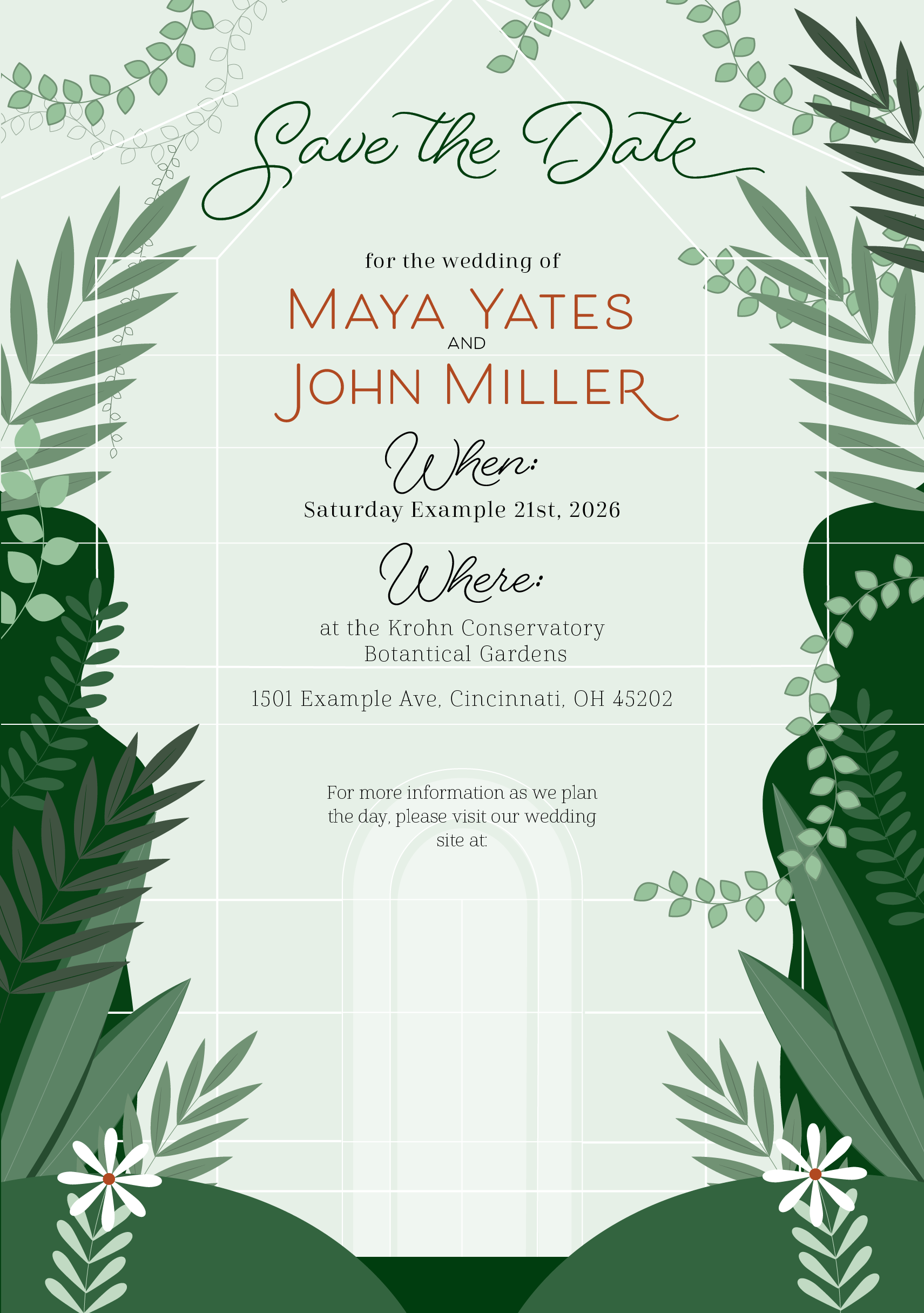 Digital Save the Date design