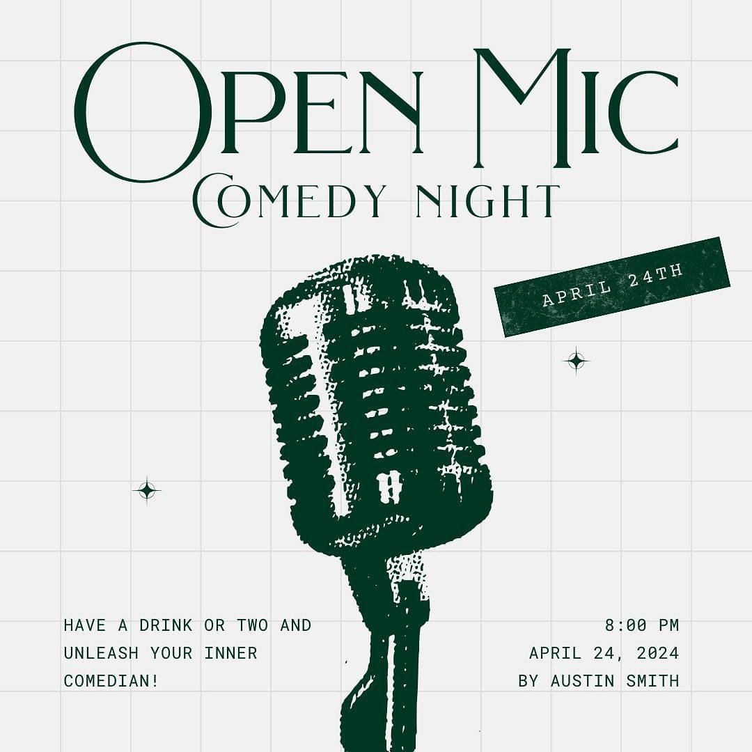 Mic check 🎤 Join us next Wednesday, April 24th, for Open Mic Comedy night at Brown&rsquo;s Corner! Our doors open at 4PM, and the jokes start at 8PM! 

Tag your funny friends. 😜 We can&rsquo;t wait to see you there!