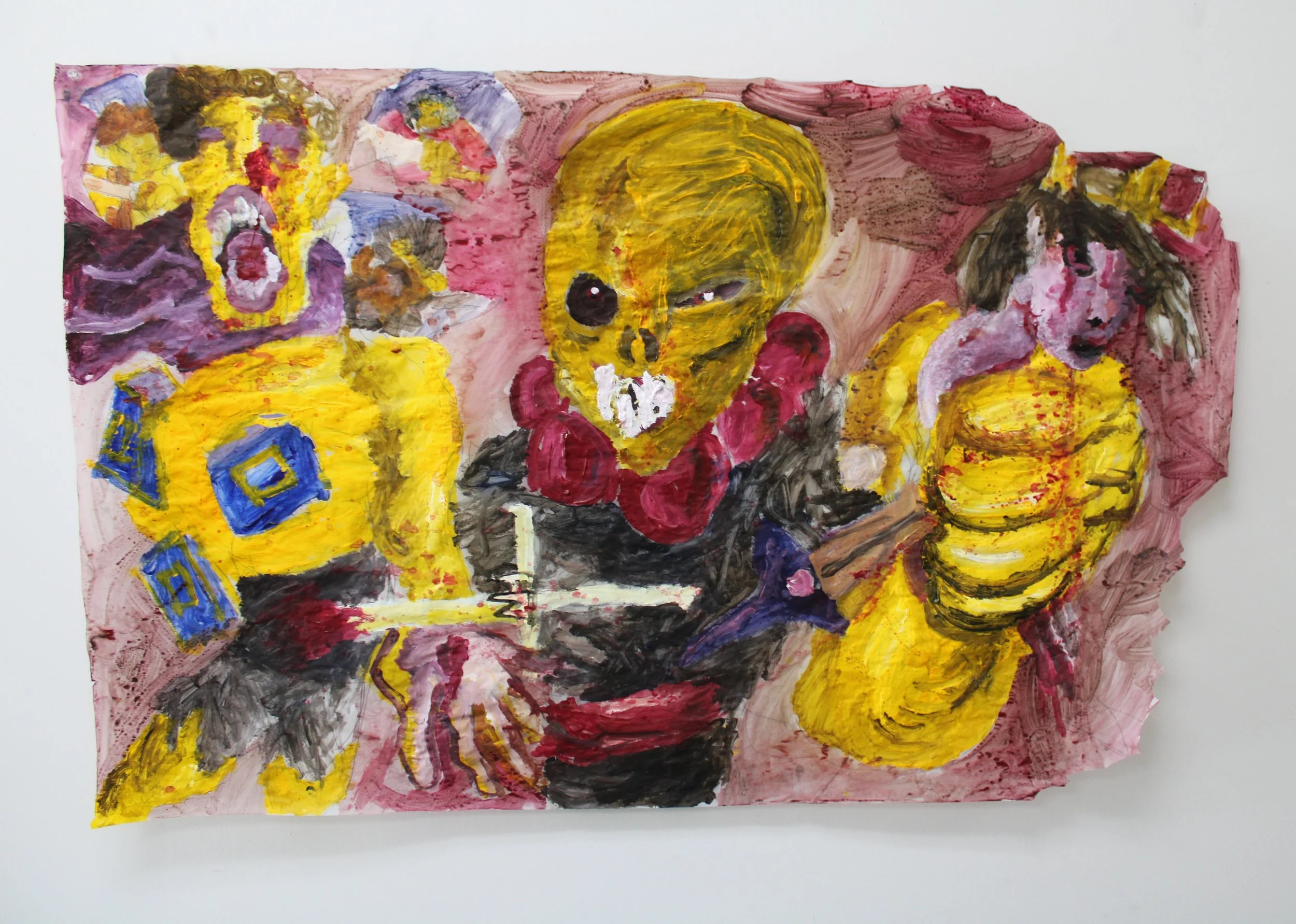 VI. Synthesis, Acrylic on Vellum, 46 inches x 56 inches, 2023.