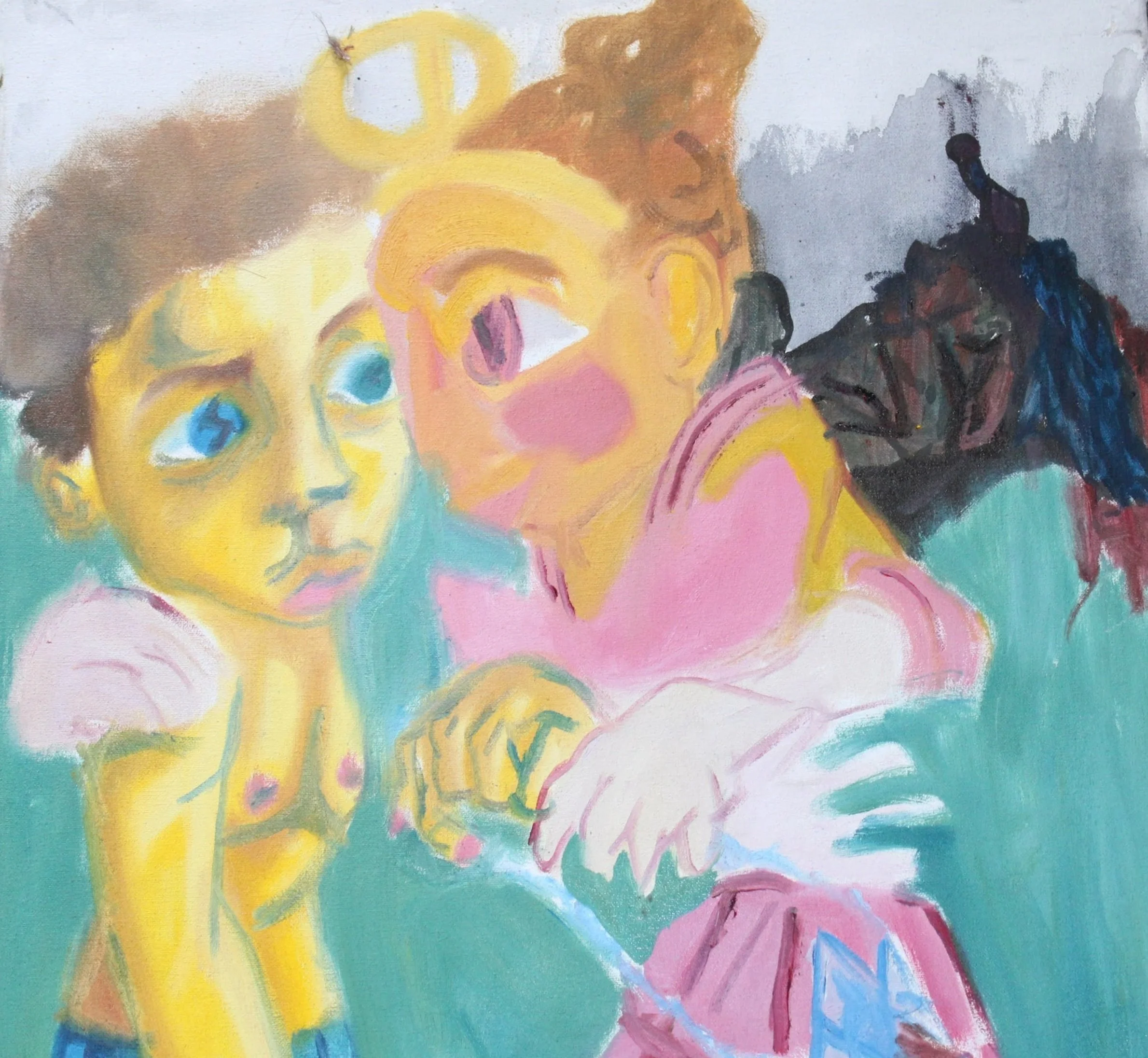 Damned, Oil on canvas, 24 inches x 24 inches, 2021.