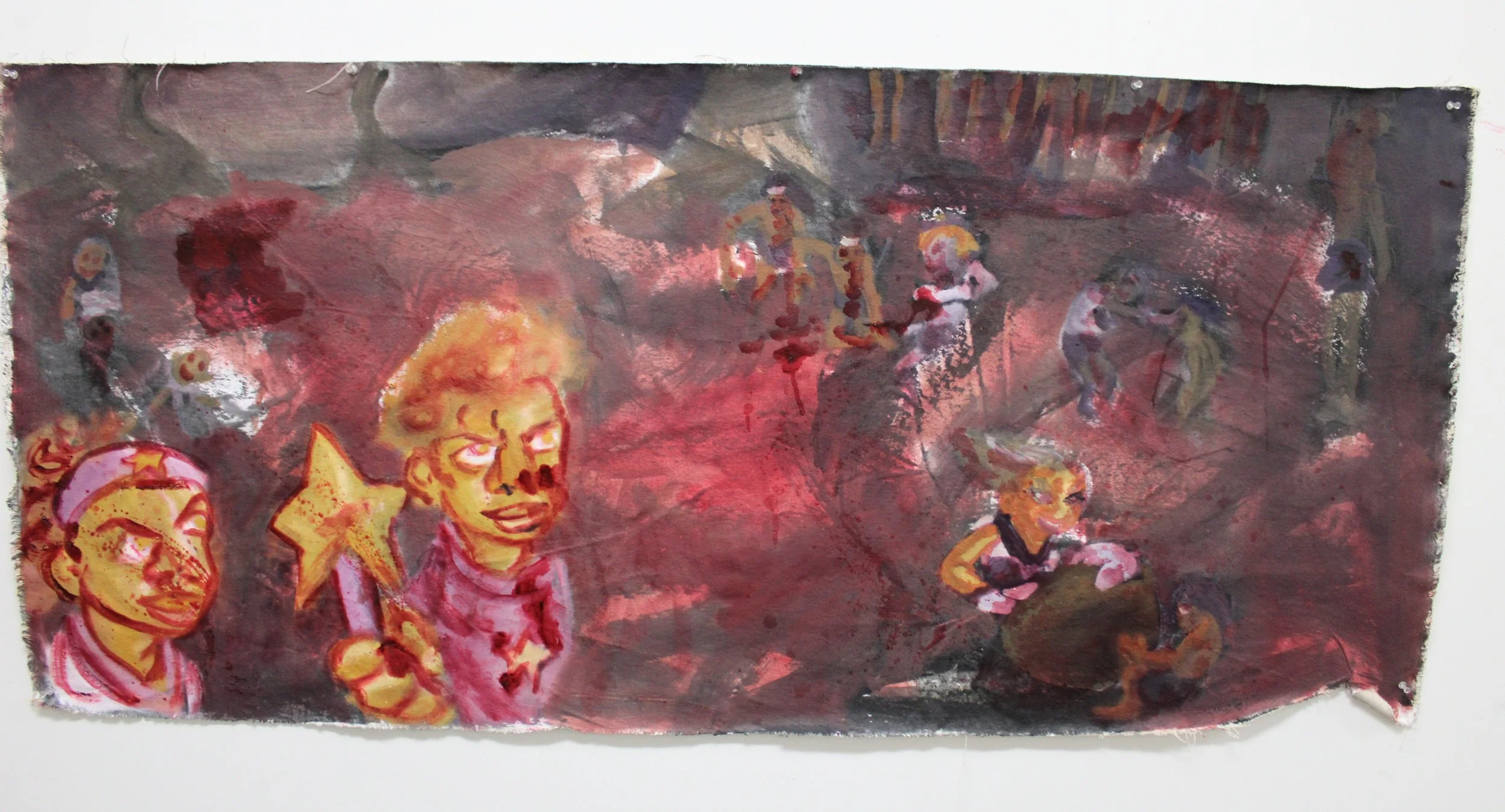 VI Titi Massucure, Oil and graphite pencil on Canvas paper, 50 inches x 27 inches, 2023.
