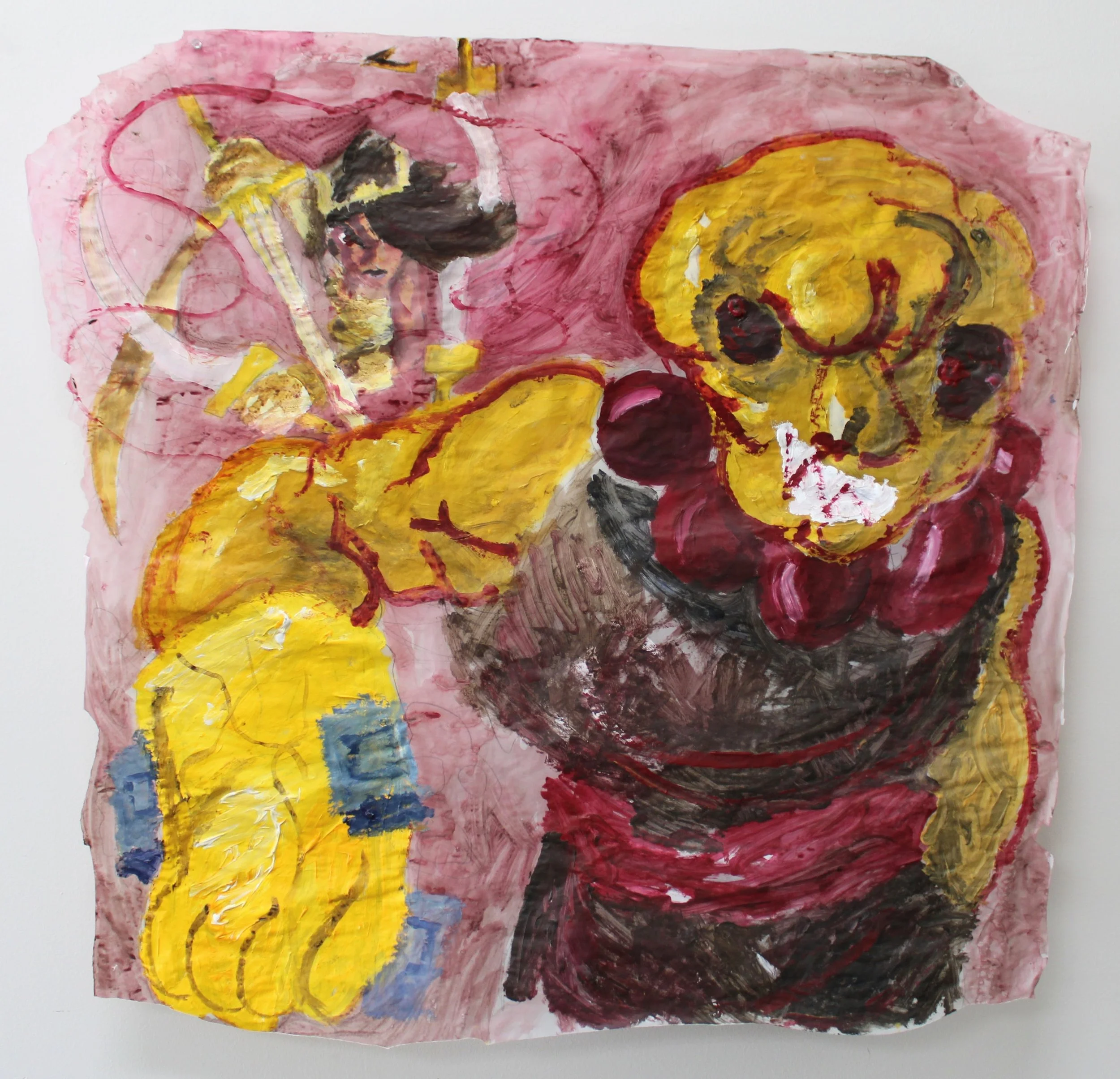 IV. Thesis, Acrylic on Vellum, 46 inches x 42 inches, 2023.