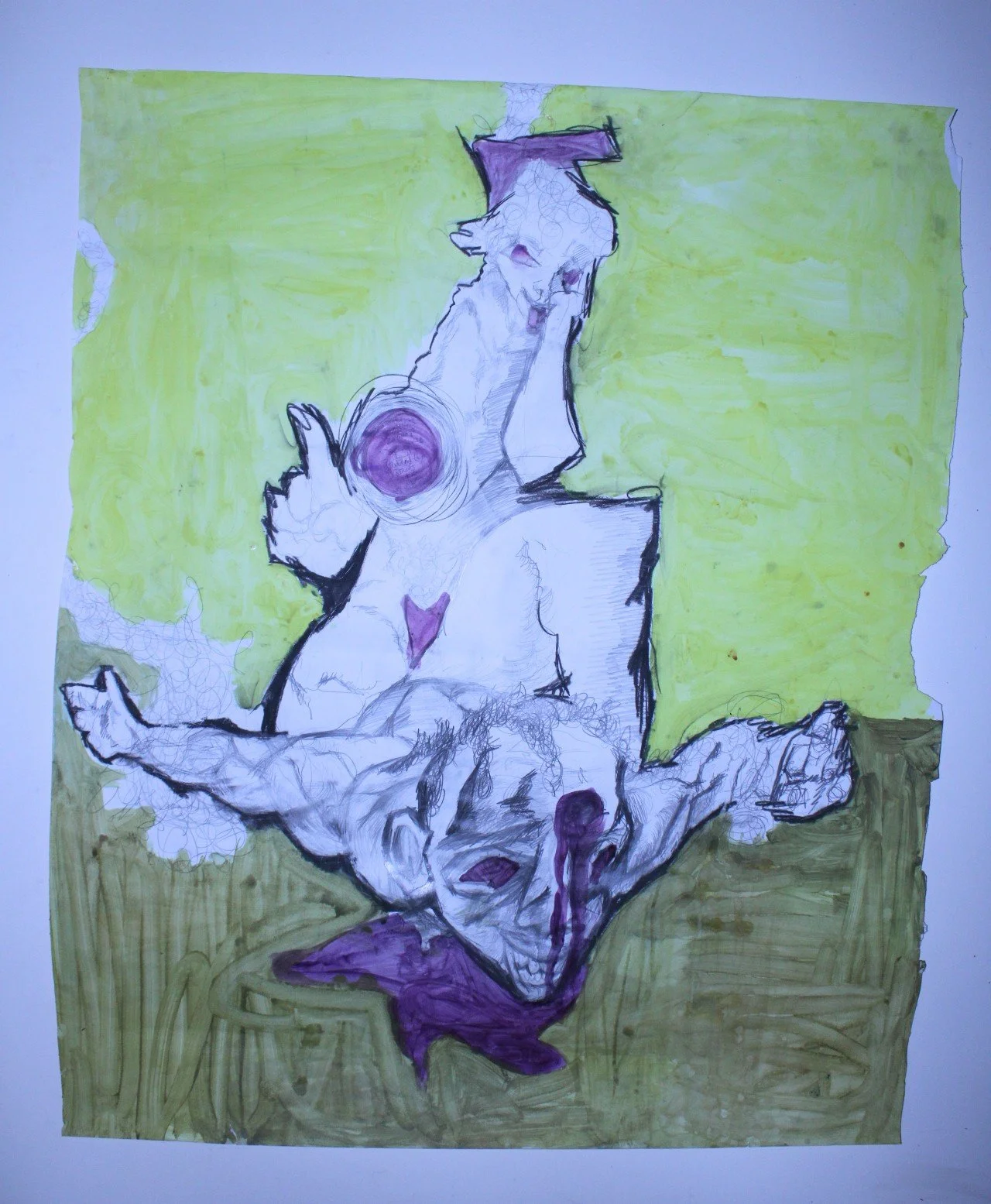 Headshots, Acrlyic, graphite pencil, and charcoal on Mixed media paper, 2021.