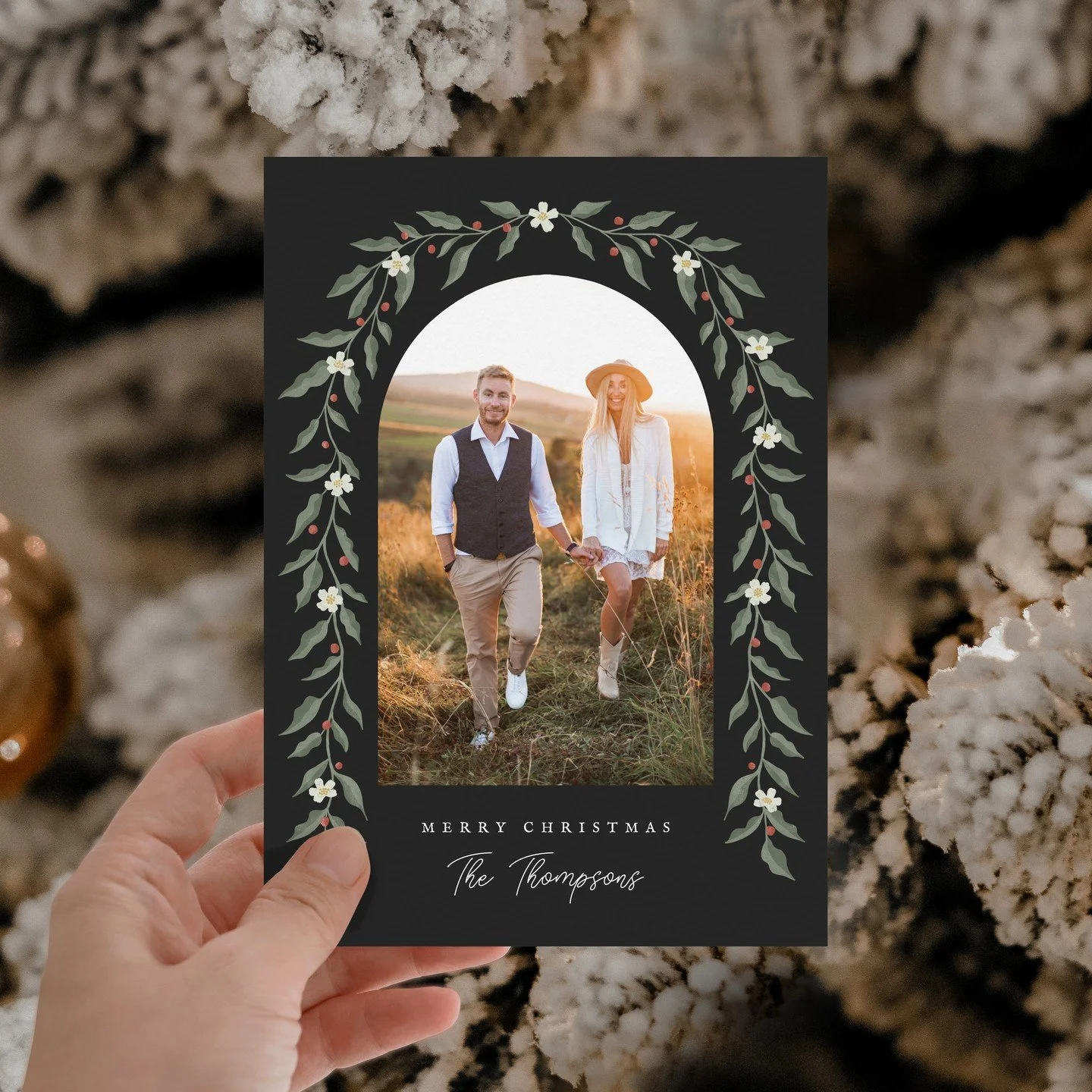 One of my personal faves from this season&mdash;the Floral Garland holiday collection! ✨ I had so much fun creating this hand-drawn design on my iPad with Procreate. And as always, the designs are customizable with your photos and a personal message!
