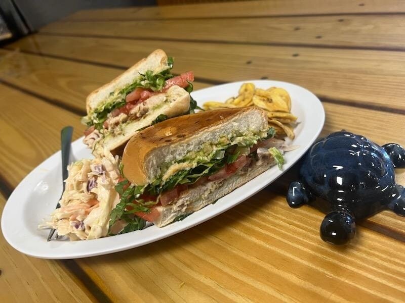 Our delicious Mahi BLT that a customer got to enjoy!😋 Did you know that you can also upgrade it to our Feature Fish options when available?  A Grilled Salmon BLT or Seared Tuna BLT is pretty delicious too!  Be sure to ask your server if we have any 