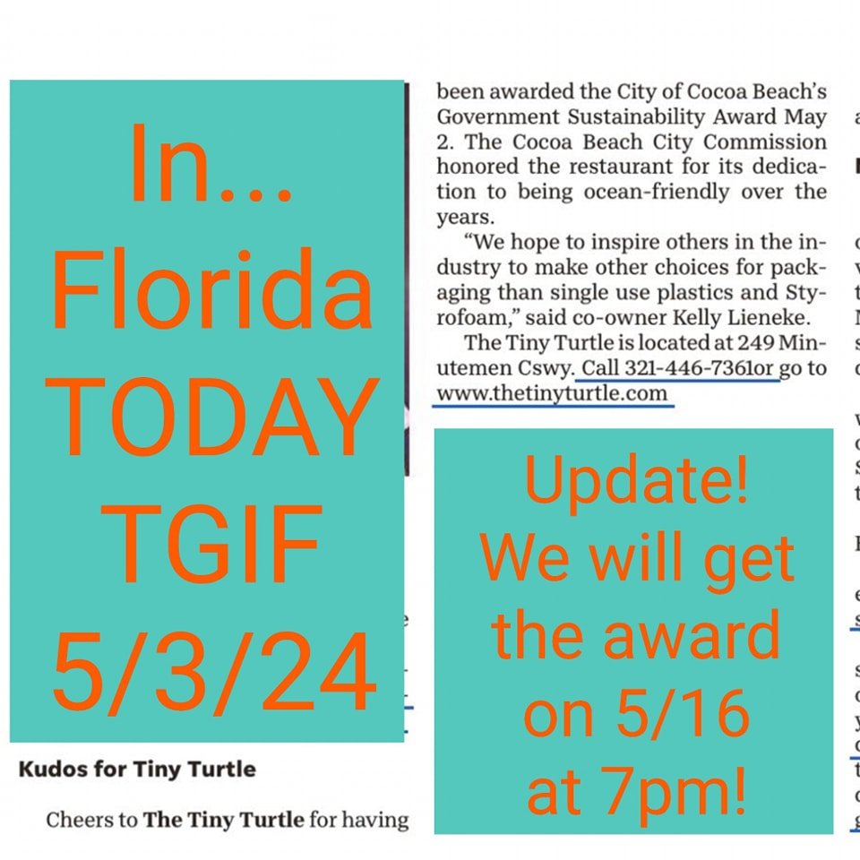 This was sent to me this morning, and we are super excited for the attention it's received!😁 The last commission meeting on the 2nd was canceled, so we will be receiving the City of Cocoa Beach Sustainability Award at the next meeting on 5/16 @ 7pm!