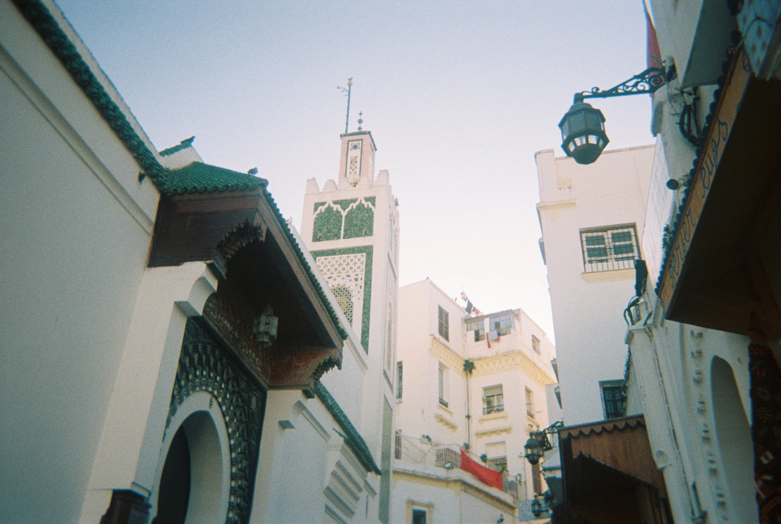 Tangier mosque. At this moment the call to prayer is happening and the sound reminds me of perfume somehow. 