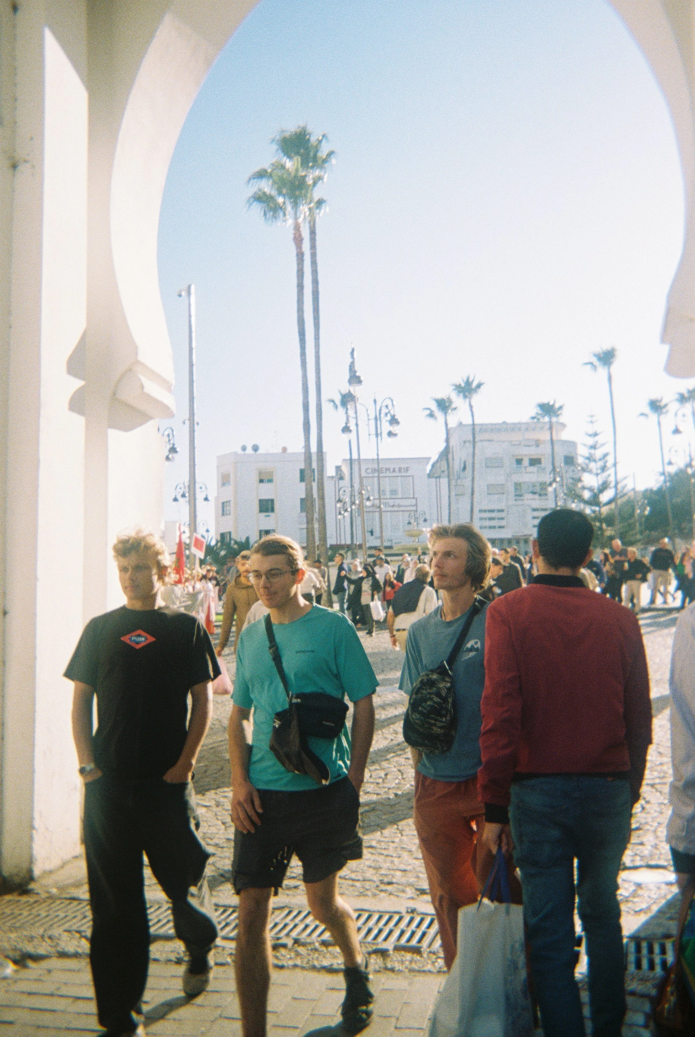 David, Lucien, and Yael in the Tangier medina