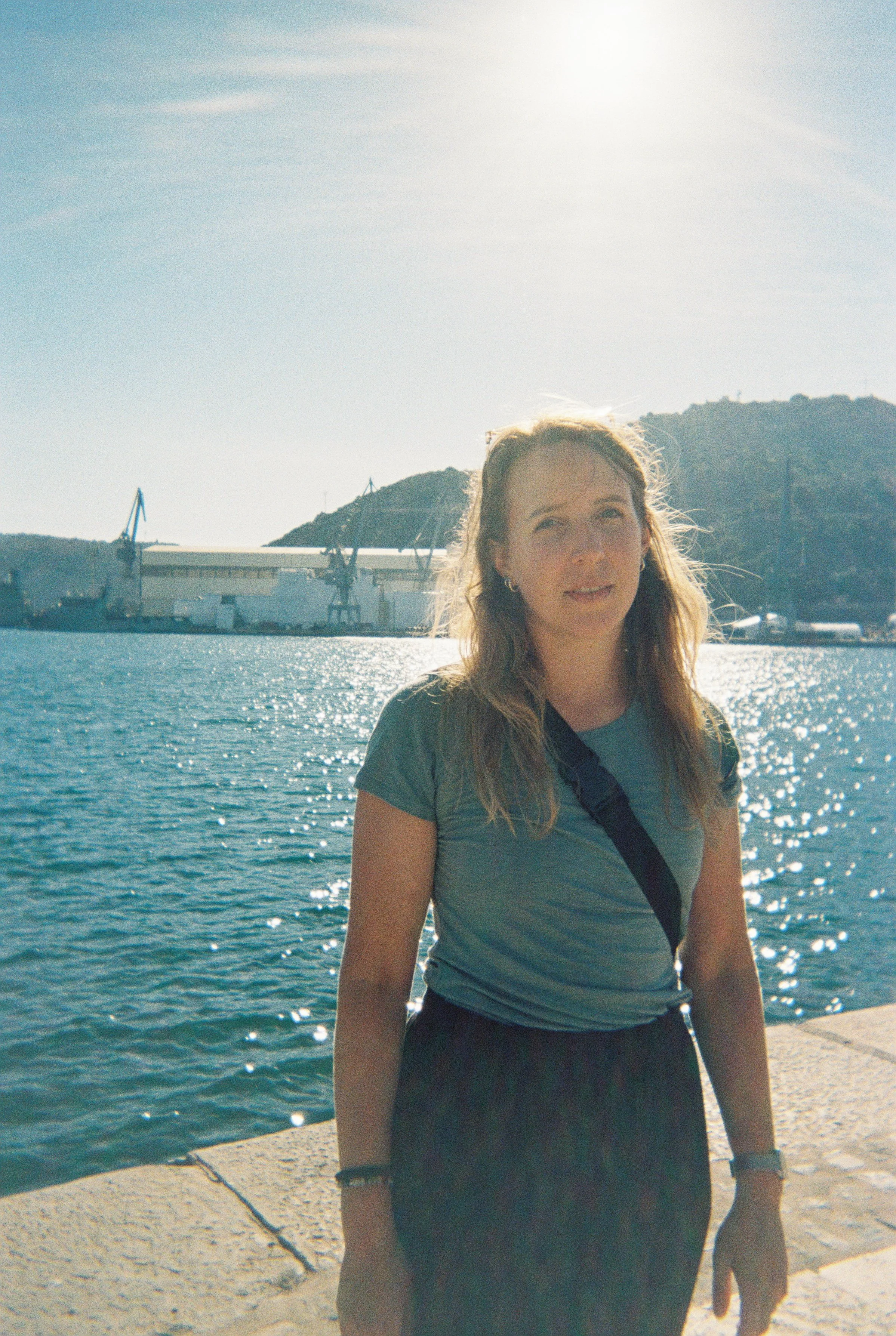 Salome at the port of Cartagena. I like taking pictures into the light because look at the way it frames her, surrounded by light. This is the quality of patience and kindness that Salome gives so effortlessly to the world. The night before I told he