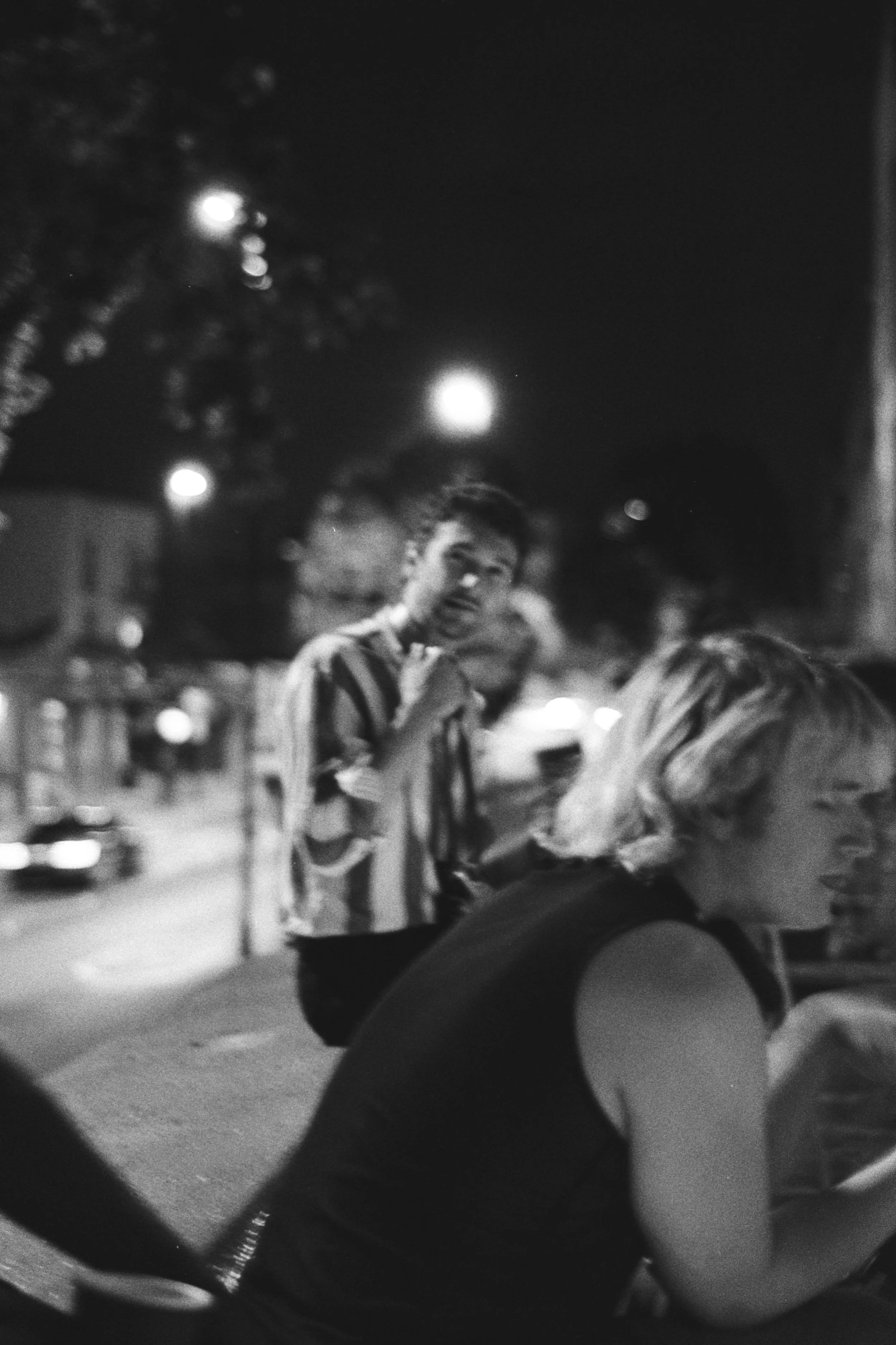 Sometimes I get nervous in group settings like big parties. I mean one-on-one I'm very comfortable but in a group I tend to go really quiet. When the night began I was sitting by myself on the roof smoking and feeling like an alien, but I met Lawrenc