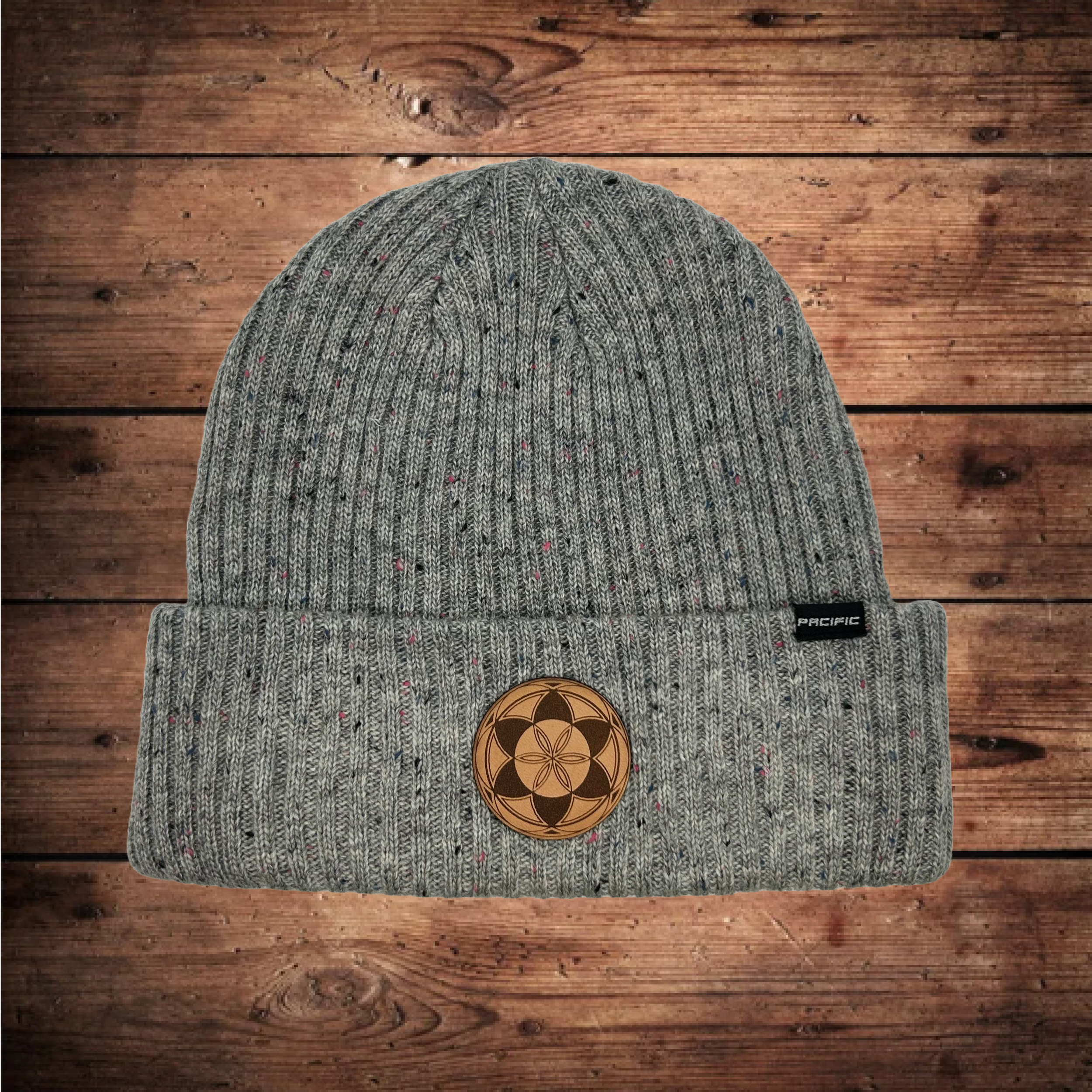 Leather Mandala Beanie
