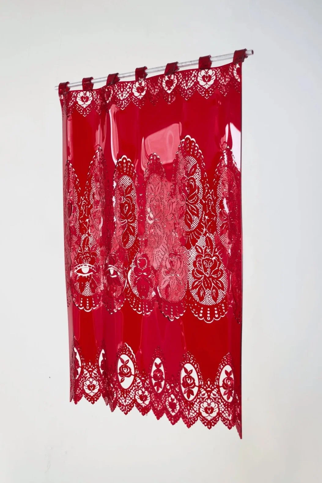 Severin Hallauer, In Sight / Insight, 2026, is an ongoing series exploring the politics of visibility through motifs of curtains, shutters, windows, and horizons. Oscillating between architecture and landscape, the works investigate the domestic thre