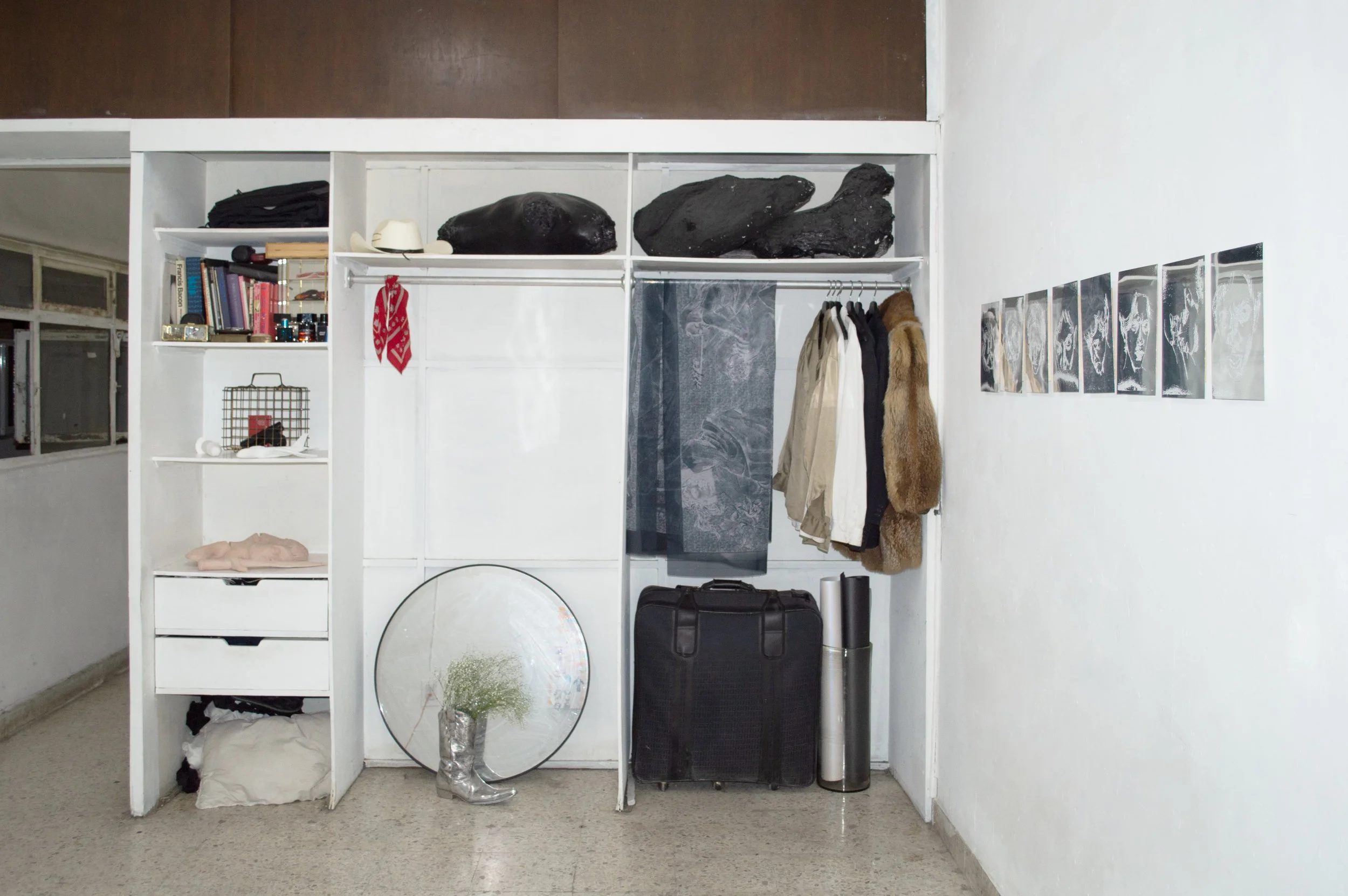 Installation view by Severin Hallauer from the open studio during Art Week CDMX, Obrera, Mexico City, 2026.