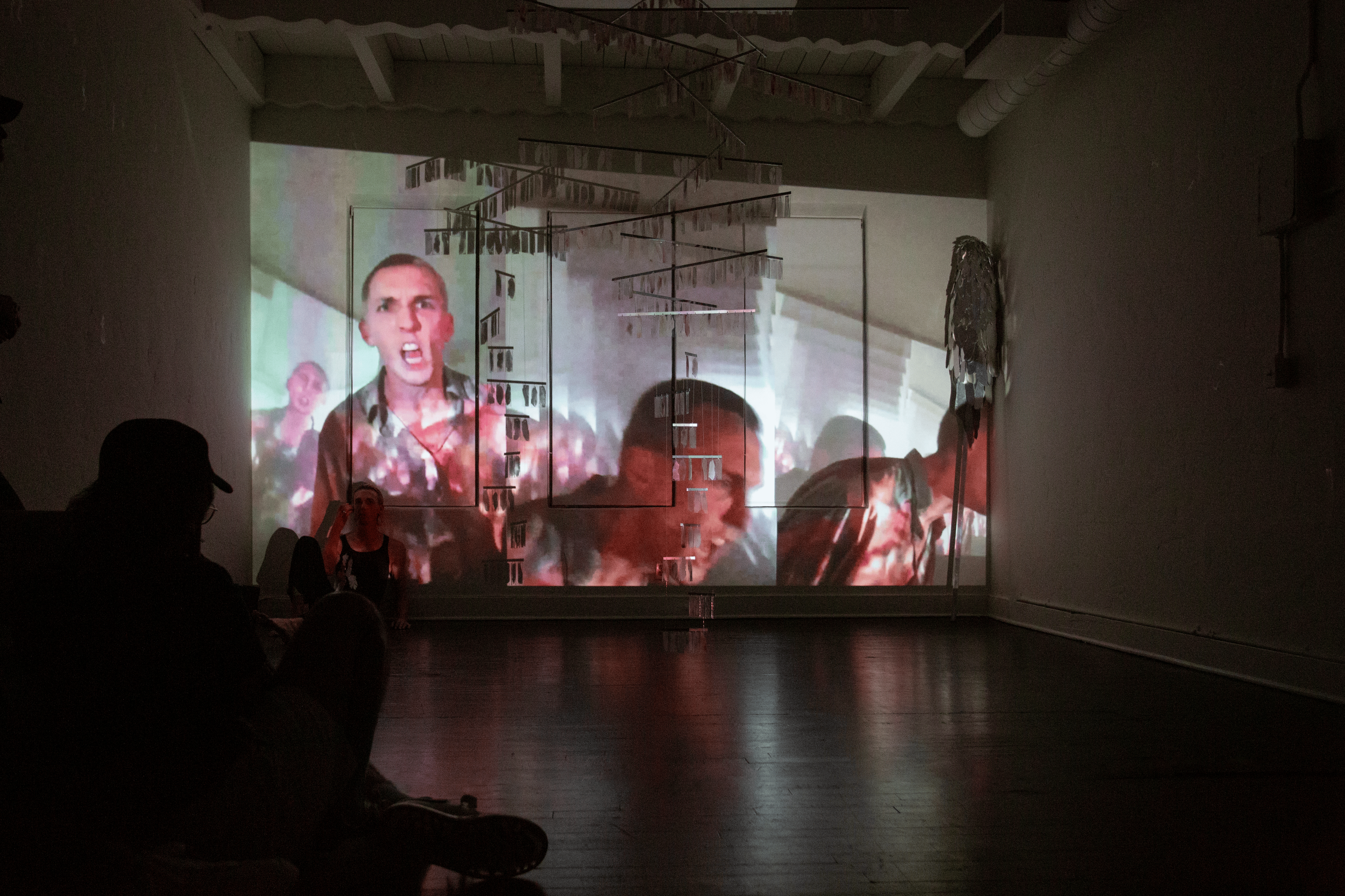 Severin Hallauer’s New Skies Art Performance at Induction Gallery, Granada Buildings, Los Angeles, 2026.
