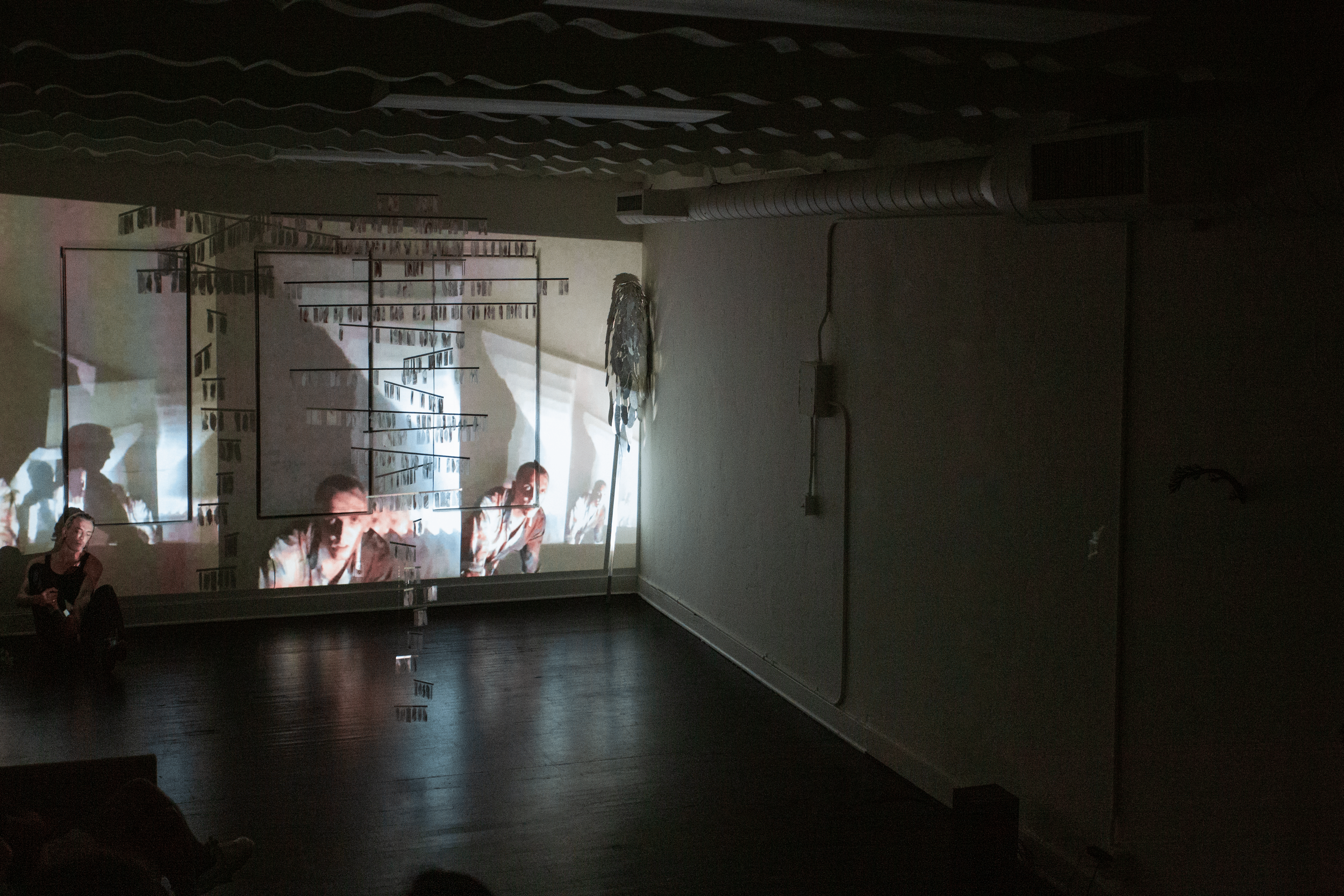 Severin Hallauer’s New Skies Art Performance at Induction Gallery, Granada Buildings, Los Angeles, 2026.