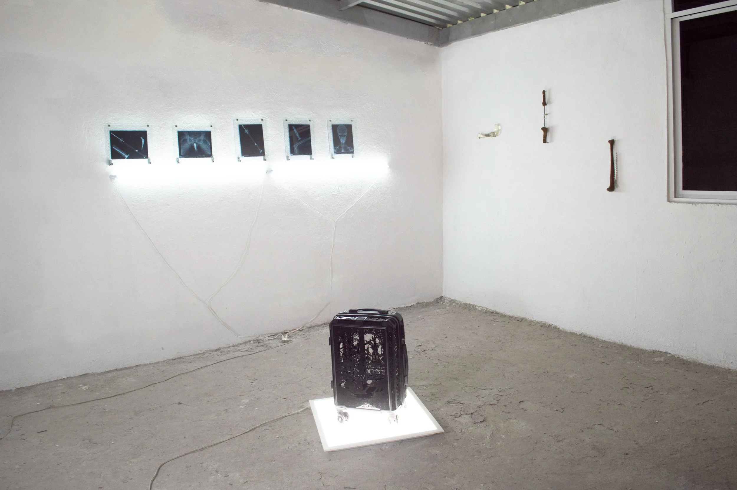 Installation view by Severin Hallauer from the open studio during Art Week CDMX, Obrera, Mexico City, 2026.