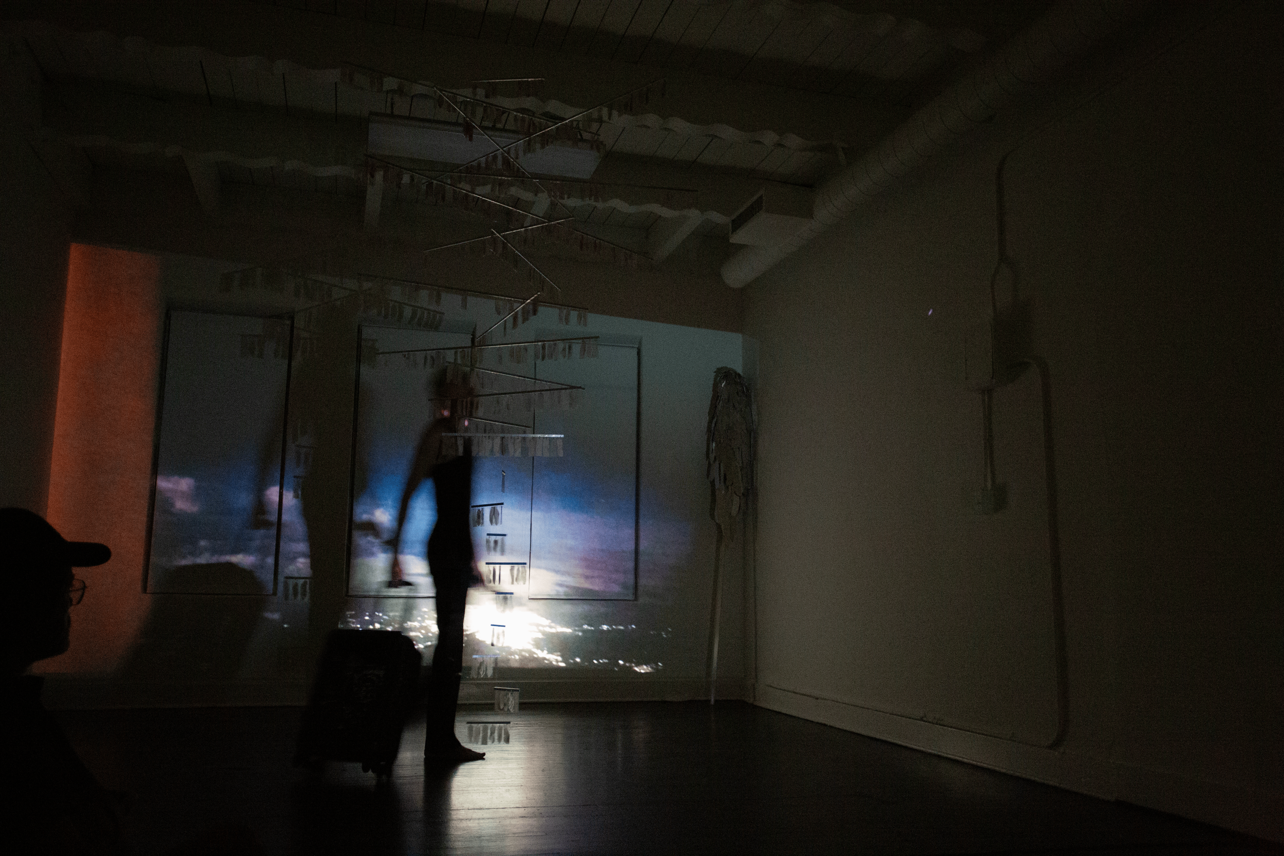 Severin Hallauer’s New Skies Art Performance at Induction Gallery, Granada Buildings, Los Angeles, 2026.