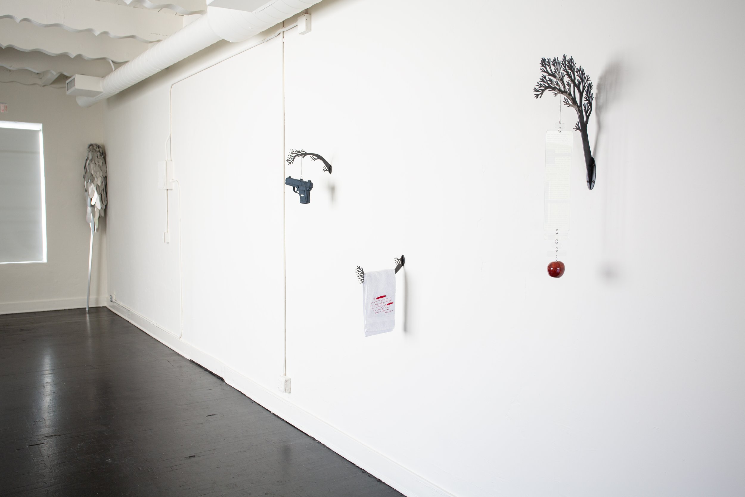 Installation view of Severin Hallauer’s New Skies at Induction Gallery, Granada Buildings, Los Angeles, 2026.