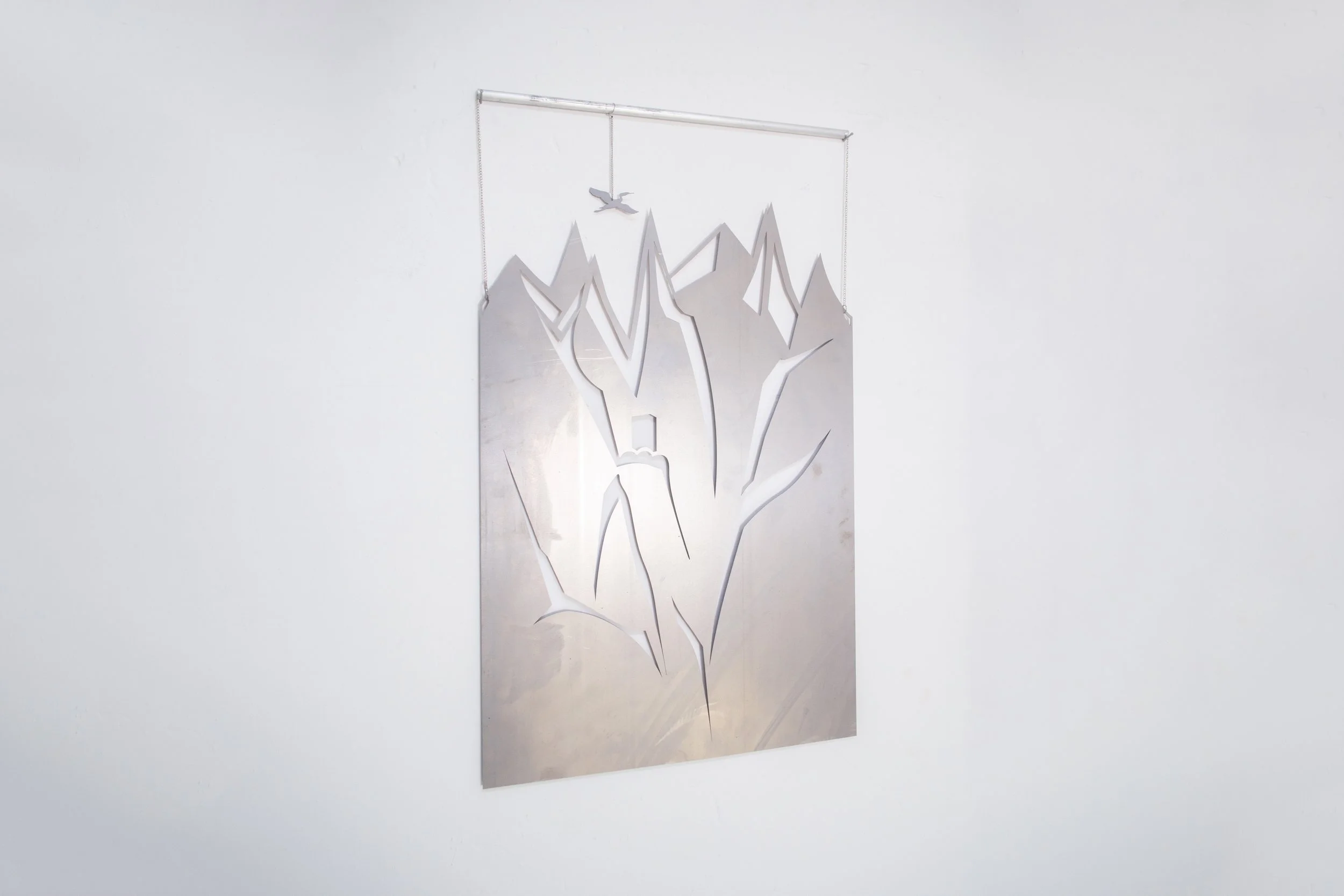 Severin Hallauer, In Sight / Insight, 2026, is an ongoing series exploring the politics of visibility through motifs of curtains, shutters, windows, and horizons. Oscillating between architecture and landscape, the works investigate the domestic thre