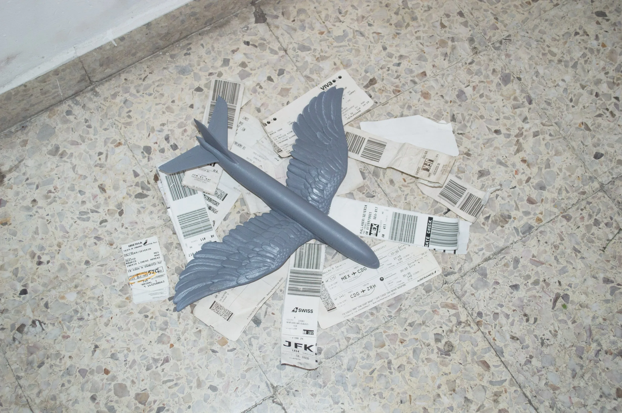 Installation view by Severin Hallauer from the open studio during Art Week CDMX, Obrera, Mexico City, 2026.