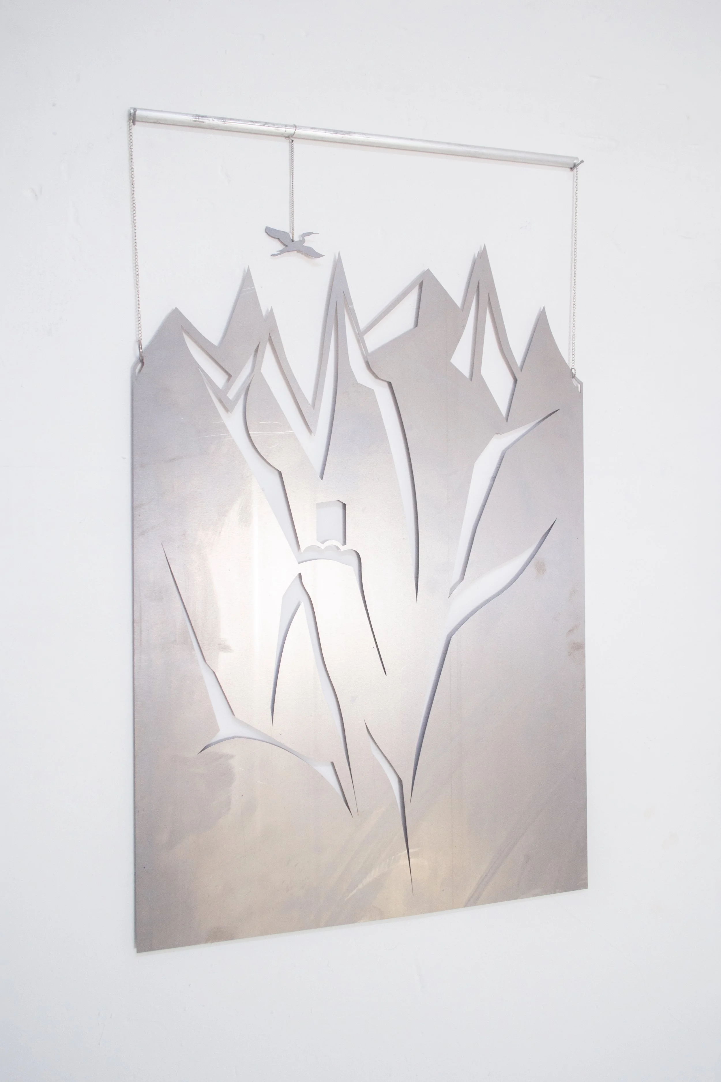 Severin Hallauer, In Sight / Insight, 2026, is an ongoing series exploring the politics of visibility through motifs of curtains, shutters, windows, and horizons. Oscillating between architecture and landscape, the works investigate the domestic thre