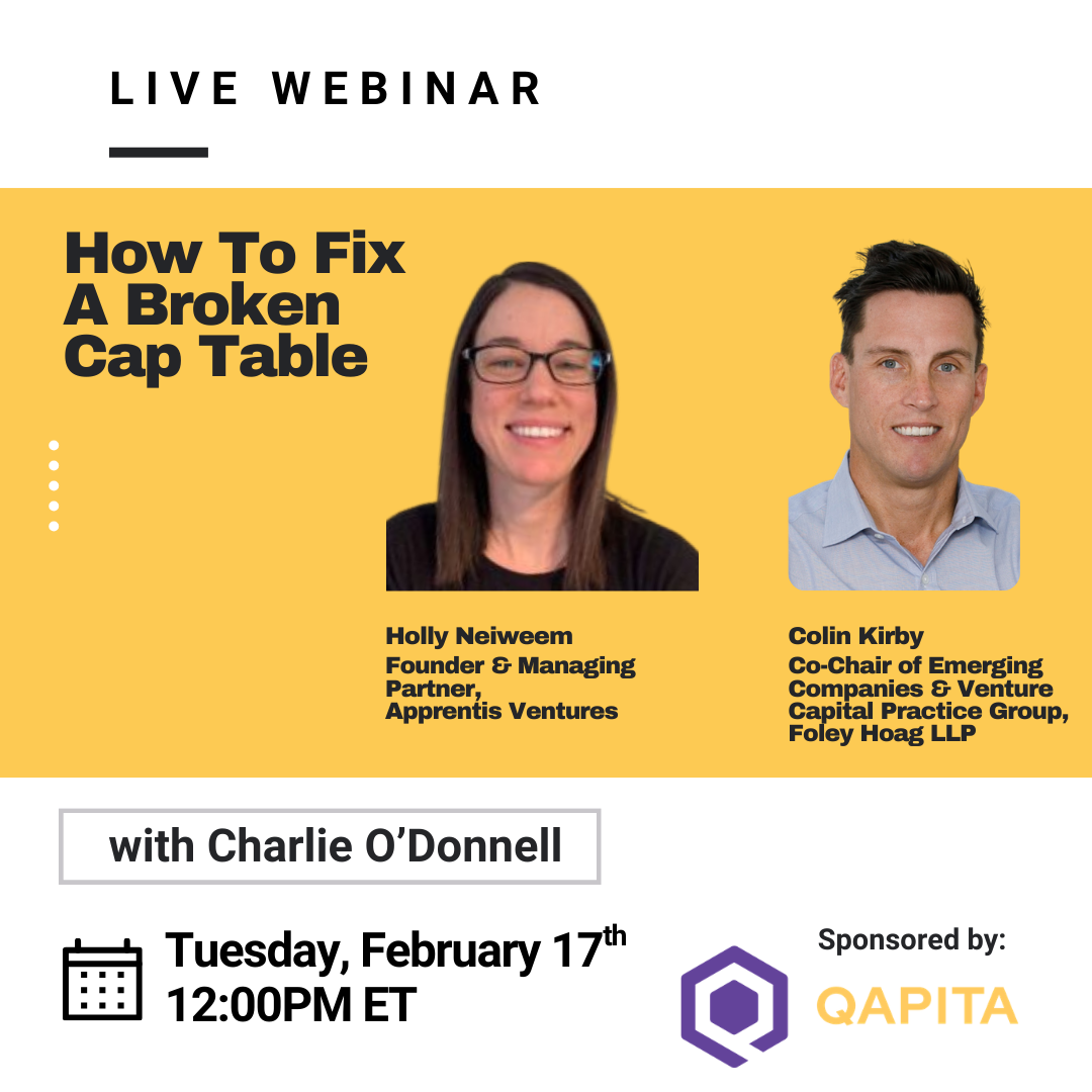 Webinar: How To Fix A Broken Cap Table