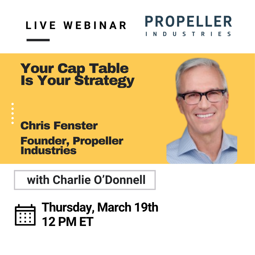 Webinar: Your Cap Table is Your Strategy