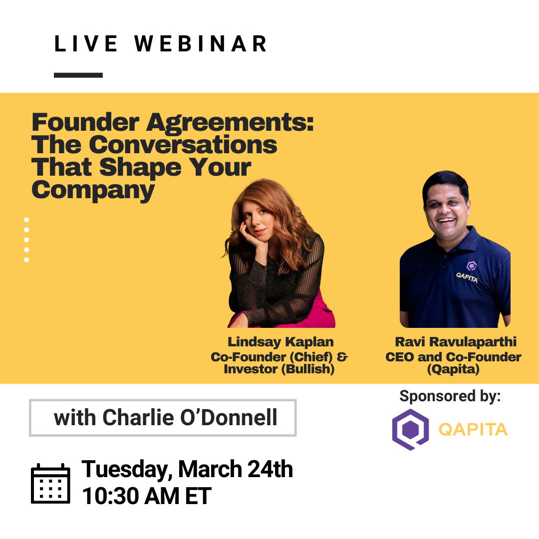 (Webinar) Founder Agreements: The Conversations That Shape Your Company