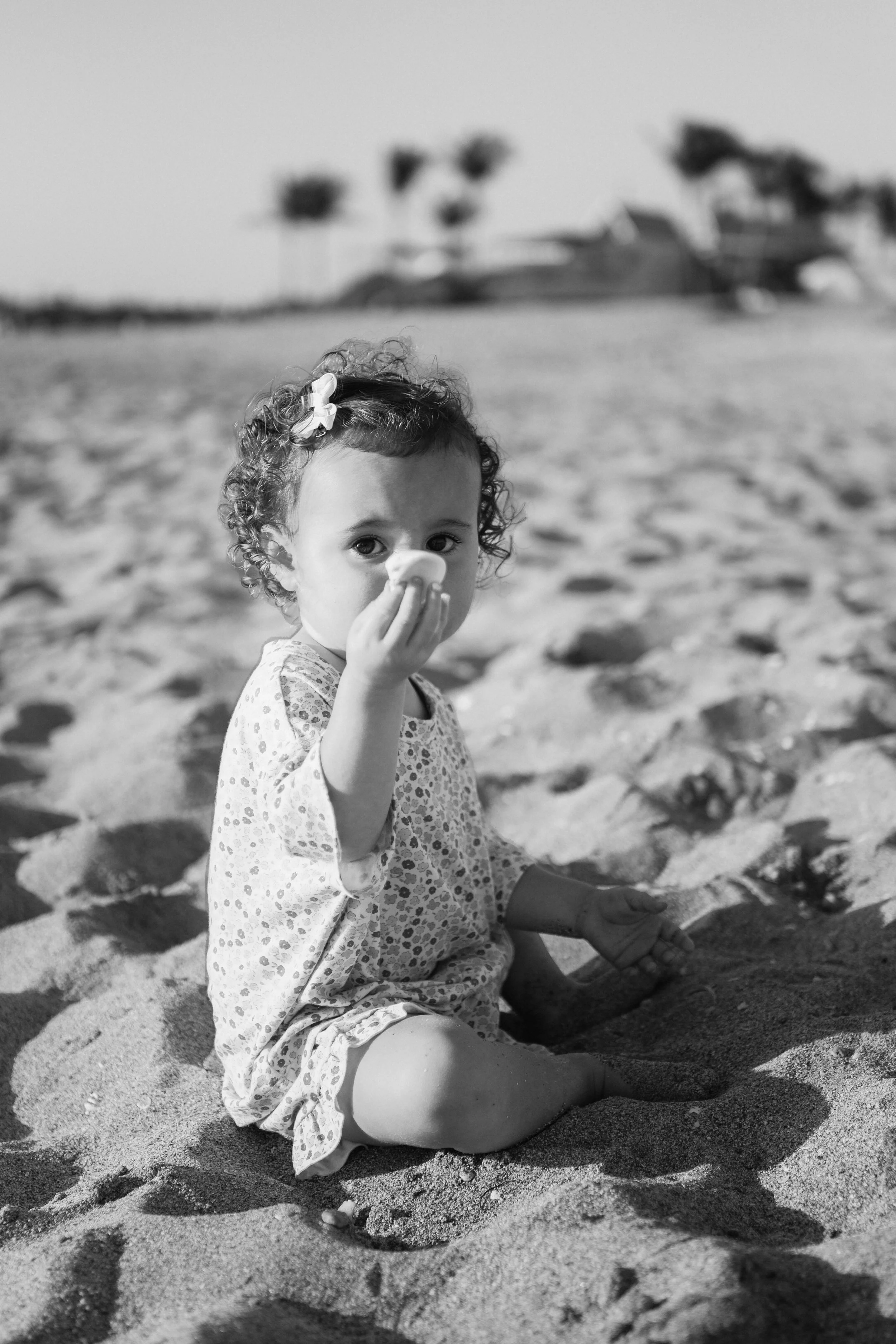 toddler-beach-portrait-venice-florida-shell-black-and-white-2.jpg